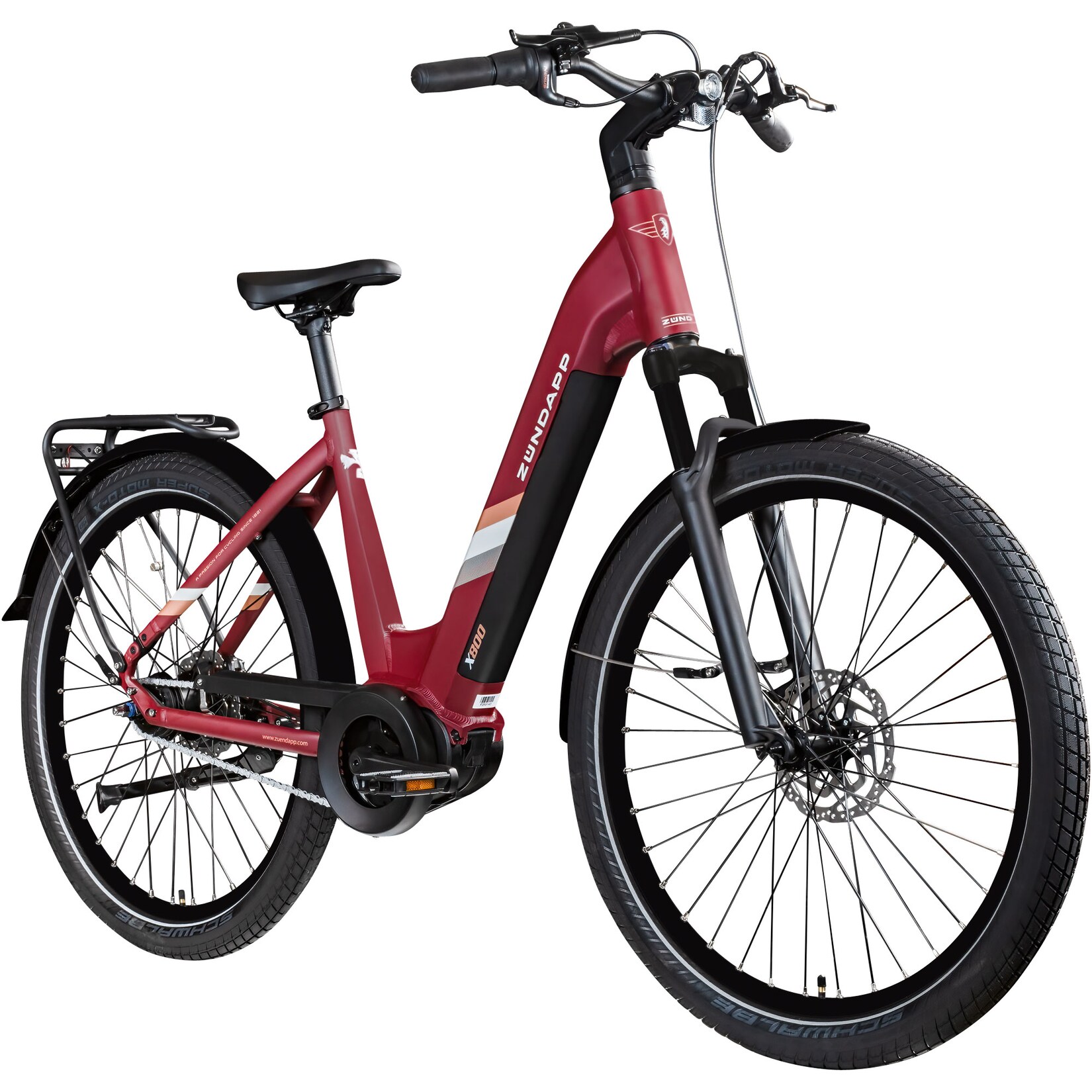 Zündapp X800 E Bike Damen 27,5 Zoll Pedelec 160 – 185 cm Elektrofahrrad 550 Wh Akku 7 Gang Nabenschaltung weinrot | 04255676606094