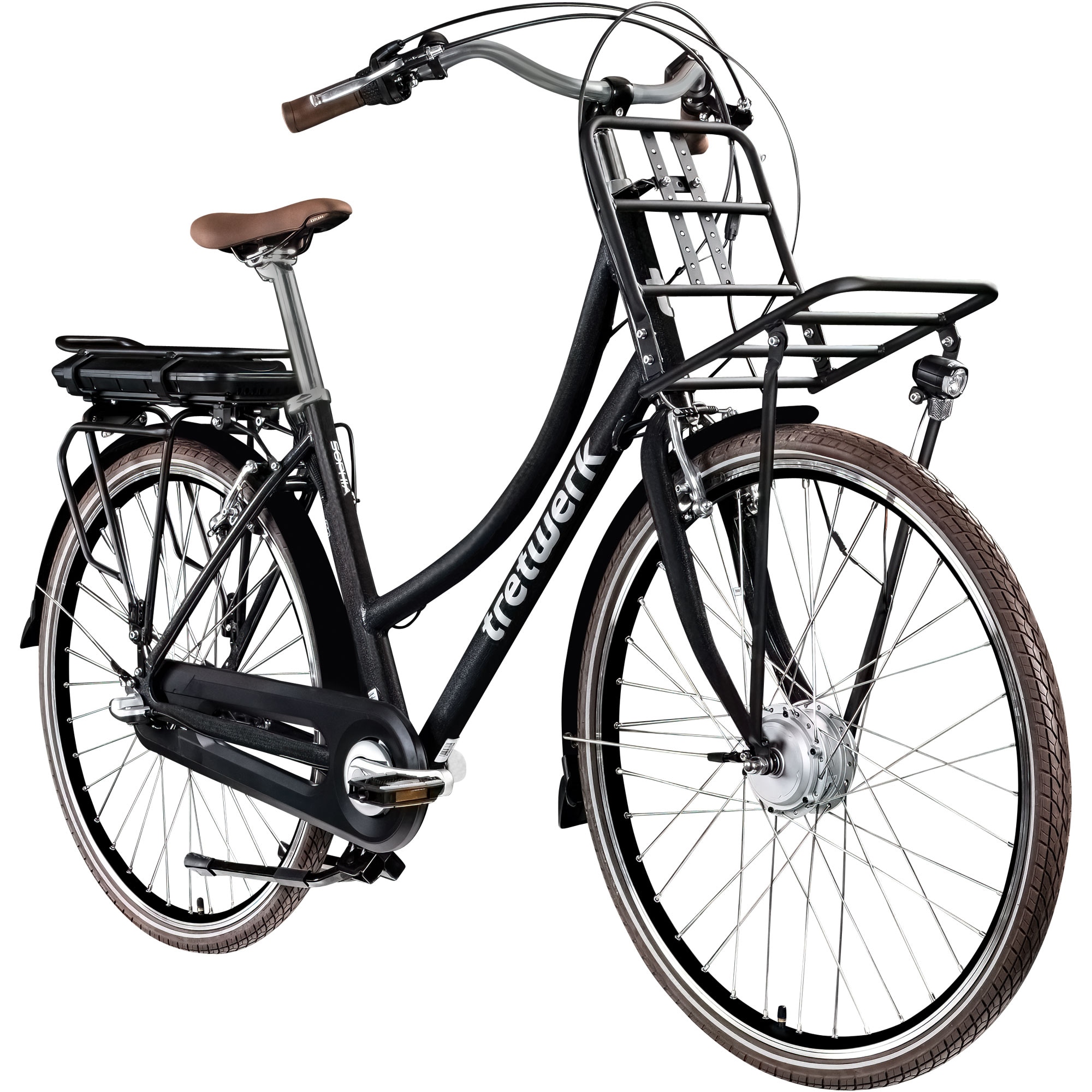Tretwerk Sophia E Bike Damen Herren 28 Zoll Pedelec 3 Gang Elektrofahrrad mit 522 Wh Elektro Damenfahrrad Citybike mit Bluetooth und App - Bild 1