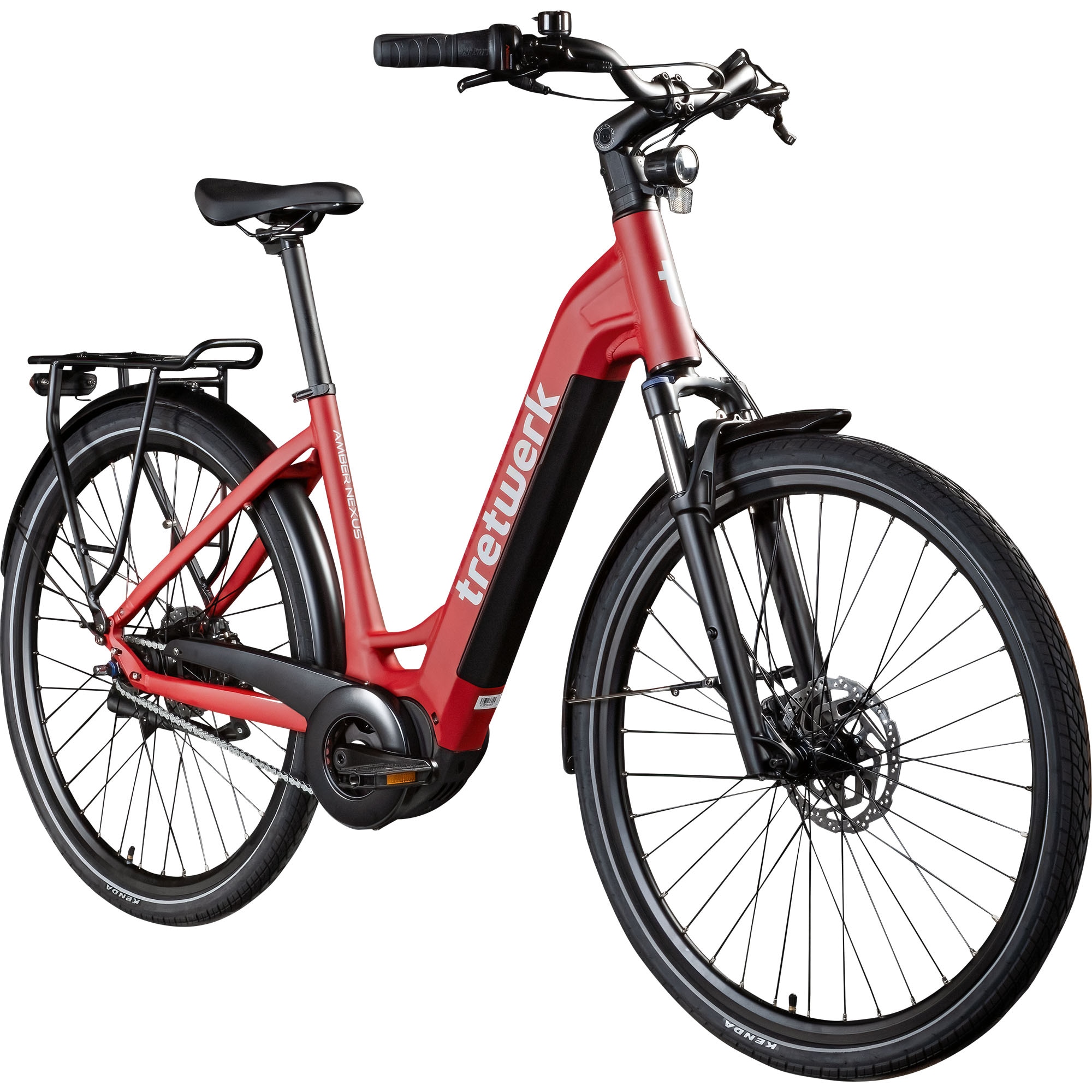 Tretwerk Amber Nexus E Bike Damen 28 Zoll Elektrofahrrad 155 - 185 cm Hollandrad Tiefeinsteiger rot 48 cm - Bild 1