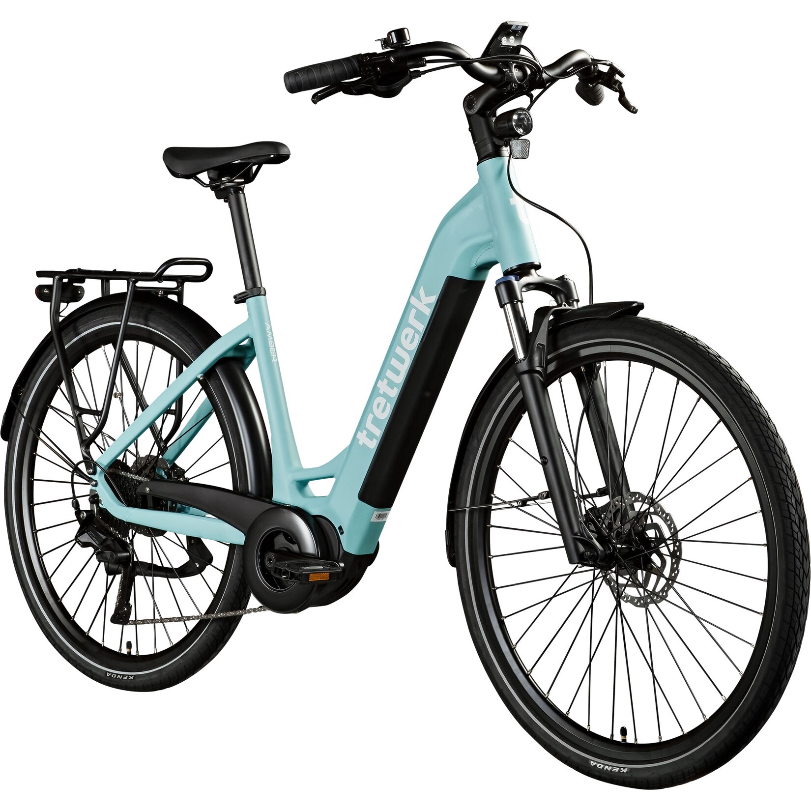 Tretwerk Amber E Bike Damen 28 Zoll Elektrofahrrad 155 – 185 cm Hollandrad hellgrün 48 cm | 04260282070696