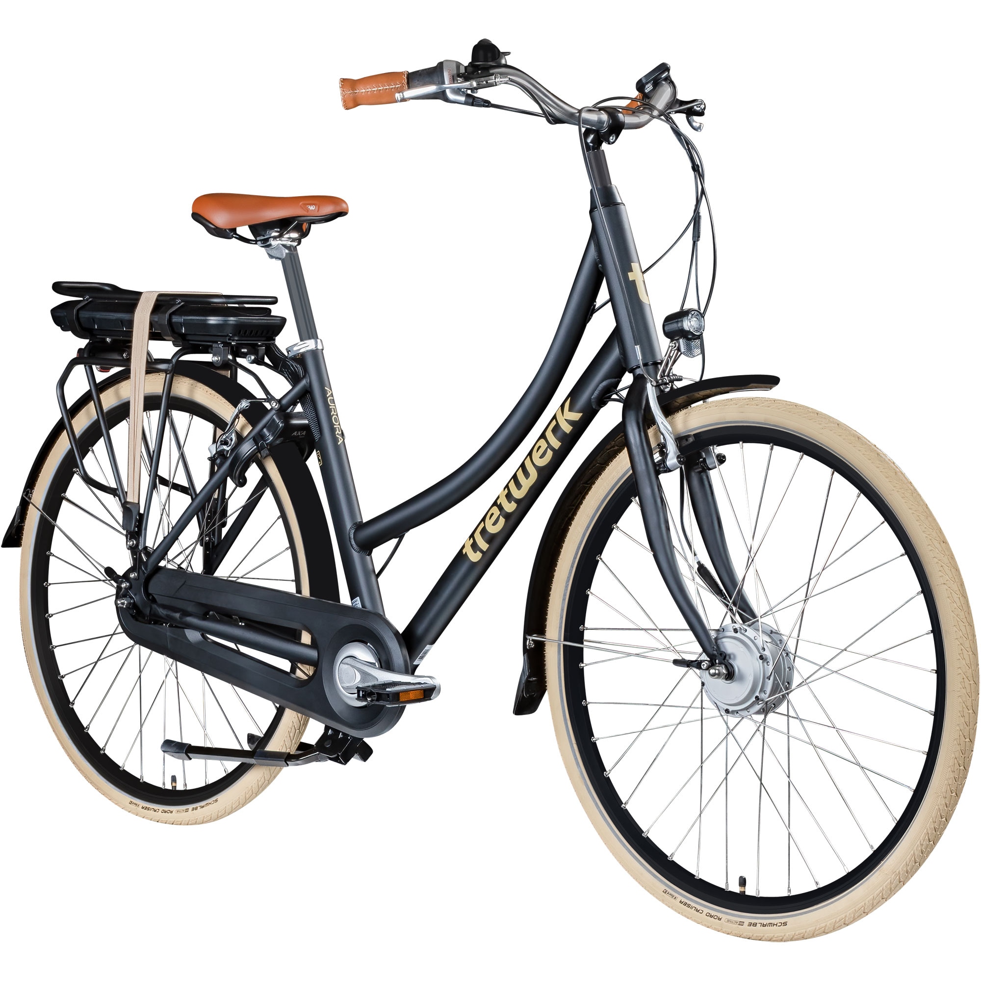 Tretwerk Aurora E Bike 28 Zoll Pedelec Damen Herren 155-185 cm  schwarz 50 cm - Bild 1