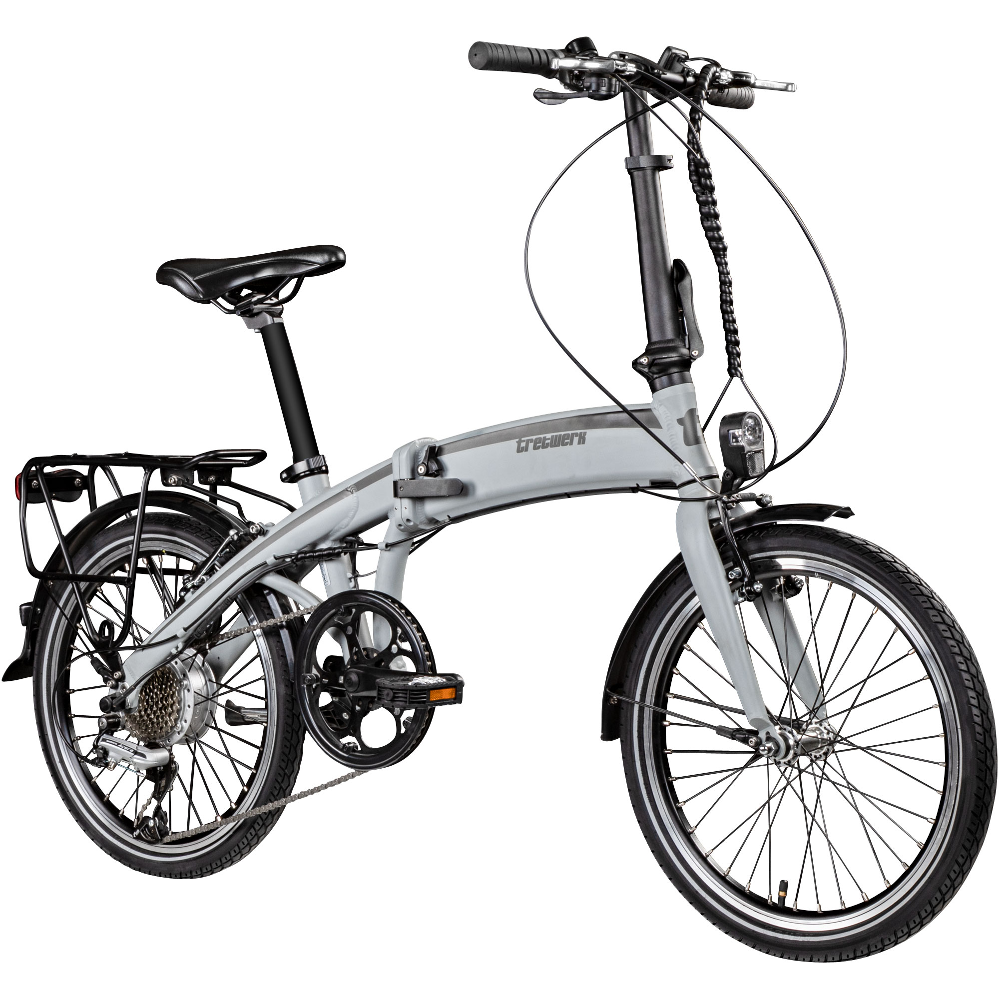 Tretwerk MetroCruze 20" E Bike Damen Elektro Klapprad 8 Gang Elektrofahrrad 312 Wh Pedelec 140-170cm Ebike Herren - Bild 1