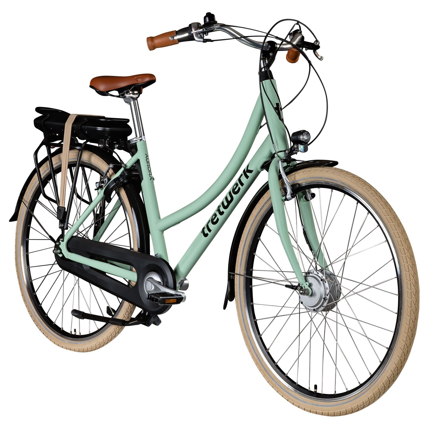 Tretwerk Aurora E Bike 28 Zoll Pedelec Damen Herren 155-185 cm hellgrün 50 cm | 04250845958912