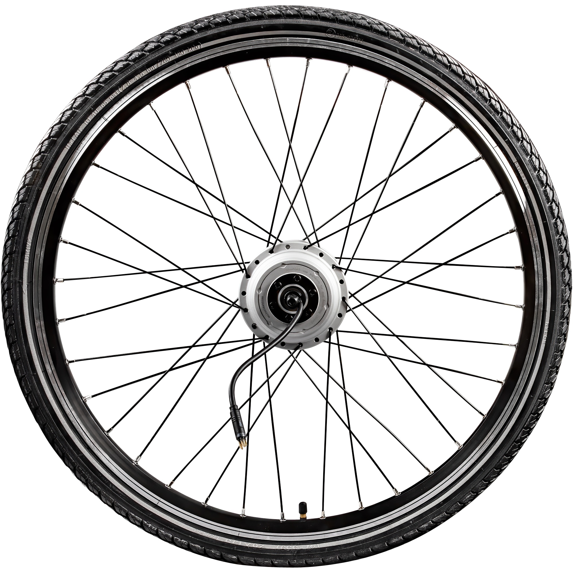 Tretwerk Komplettrad E Bike Vorderrad 26 Zoll Trekking Rad Felge mit Reifen Kenda K1172 und Ananda Hilfsmotor f&uuml;r Fahrrad Cityrad - Bild 1