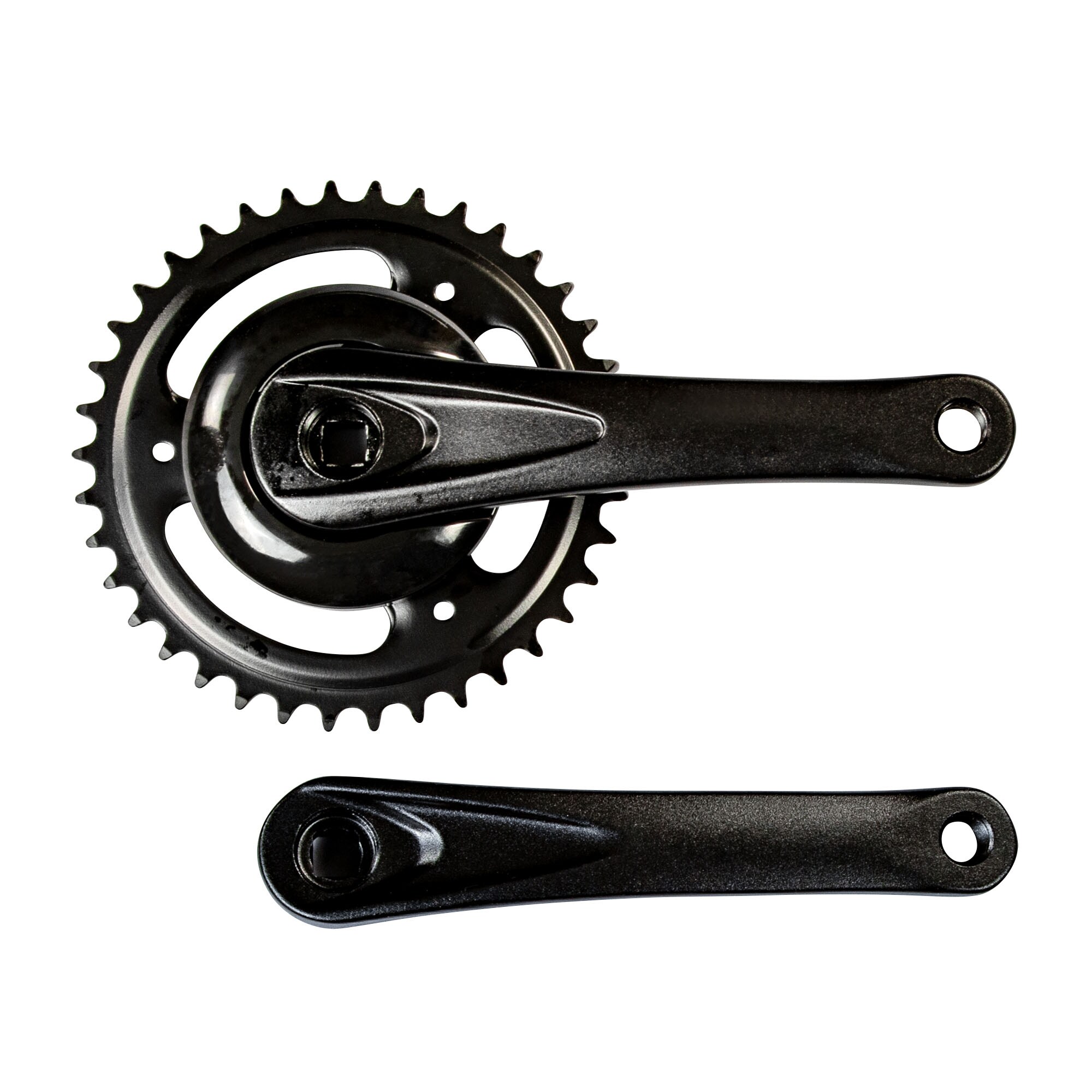 Prowheel Fahrrad Kurbel einfach Kurbelgarnitur 170 mm Fahrradkurbel 38 Z&auml;hne Vierkant E Bike - Bild 1