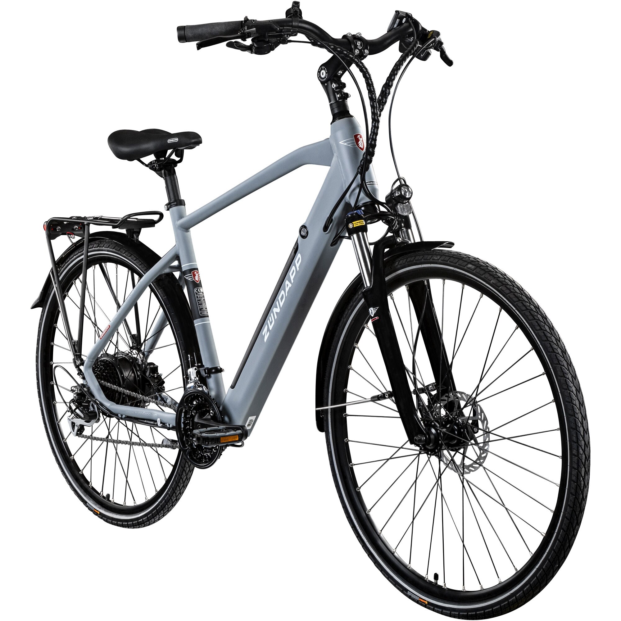 Z&uuml;ndapp Z810 E Bike Trekkingrad 28 Zoll grau 52 cm - Bild 1