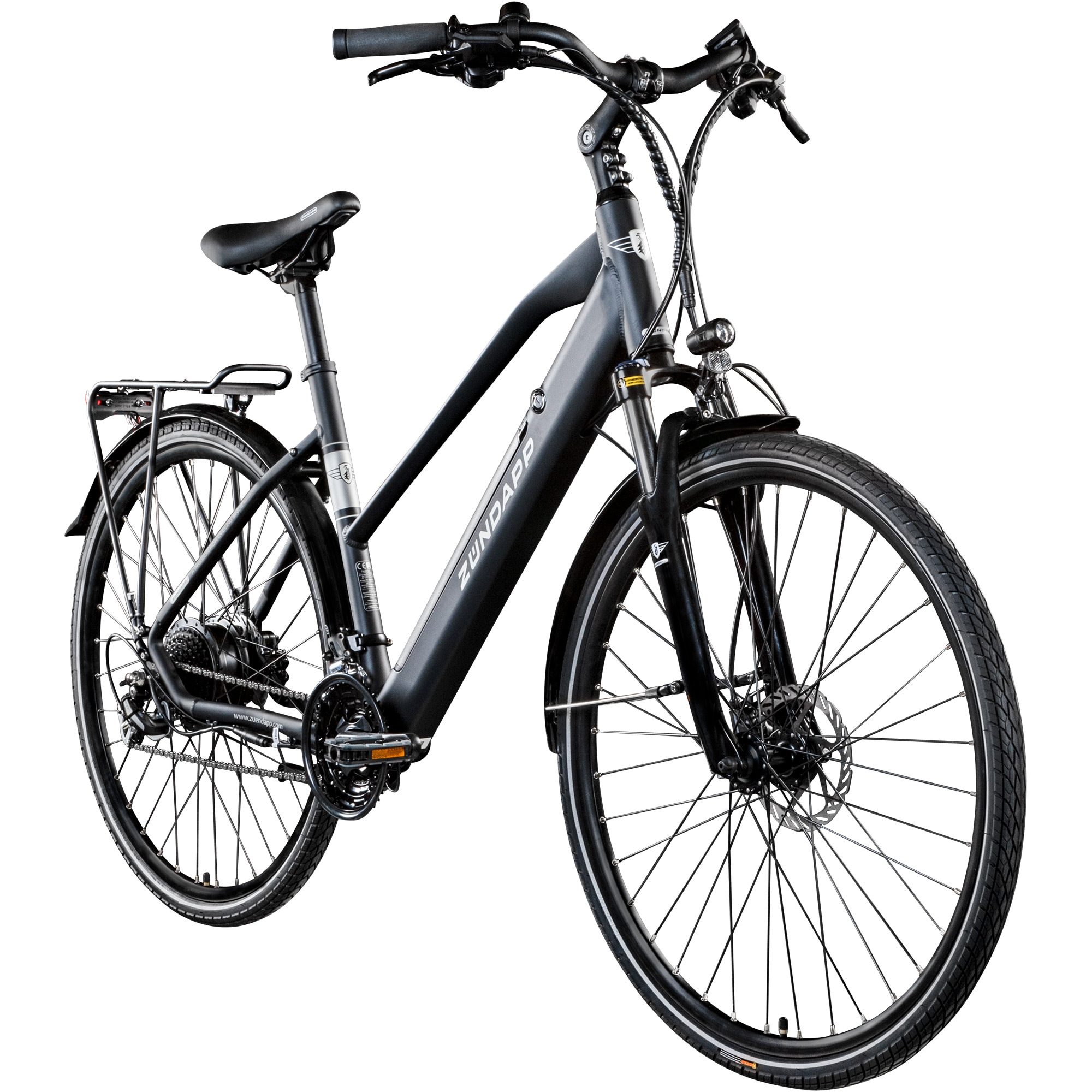 Z&uuml;ndapp Z810 E Bike Trekkingrad 28 Zoll 550 Wh grau - Bild 1