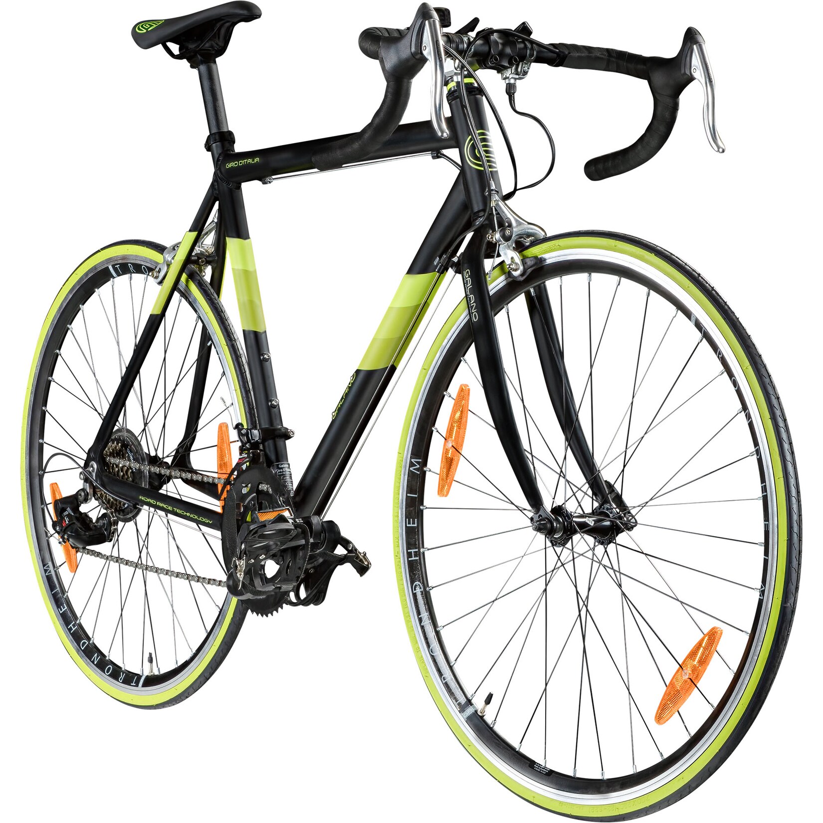 Galano Giro D’Italia Rennrad 28 Zoll Damen Herren 155 – 195 cm Fahrrad 14 Gänge Fitnessrad schwarz grün 59 cm | 04250845958318