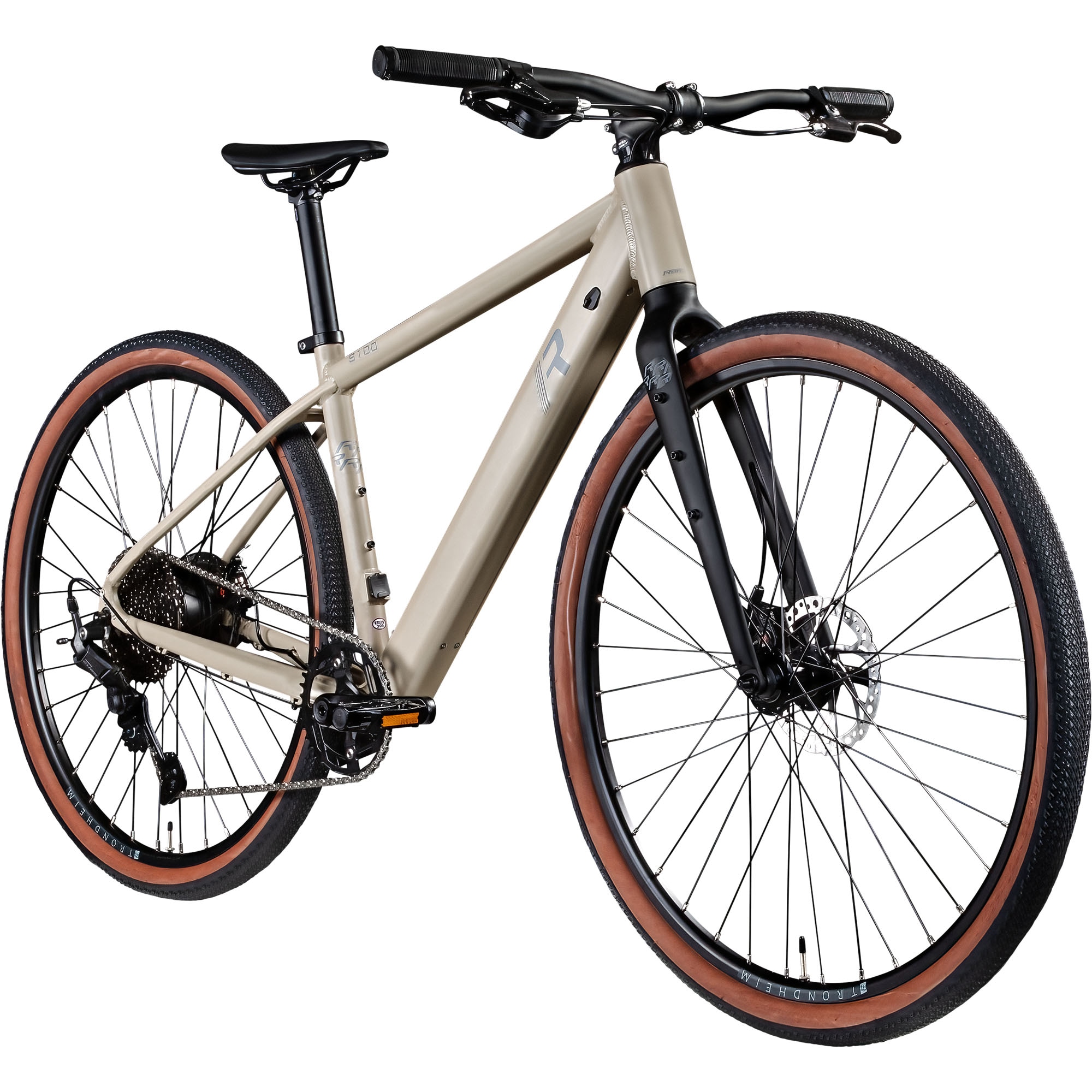 Remington S100 E Bike Gravelbike 28 Zoll Pedelec 360 Wh Elektrofahrrad 10 Gang Fahrrad beige 51 cm - Bild 1