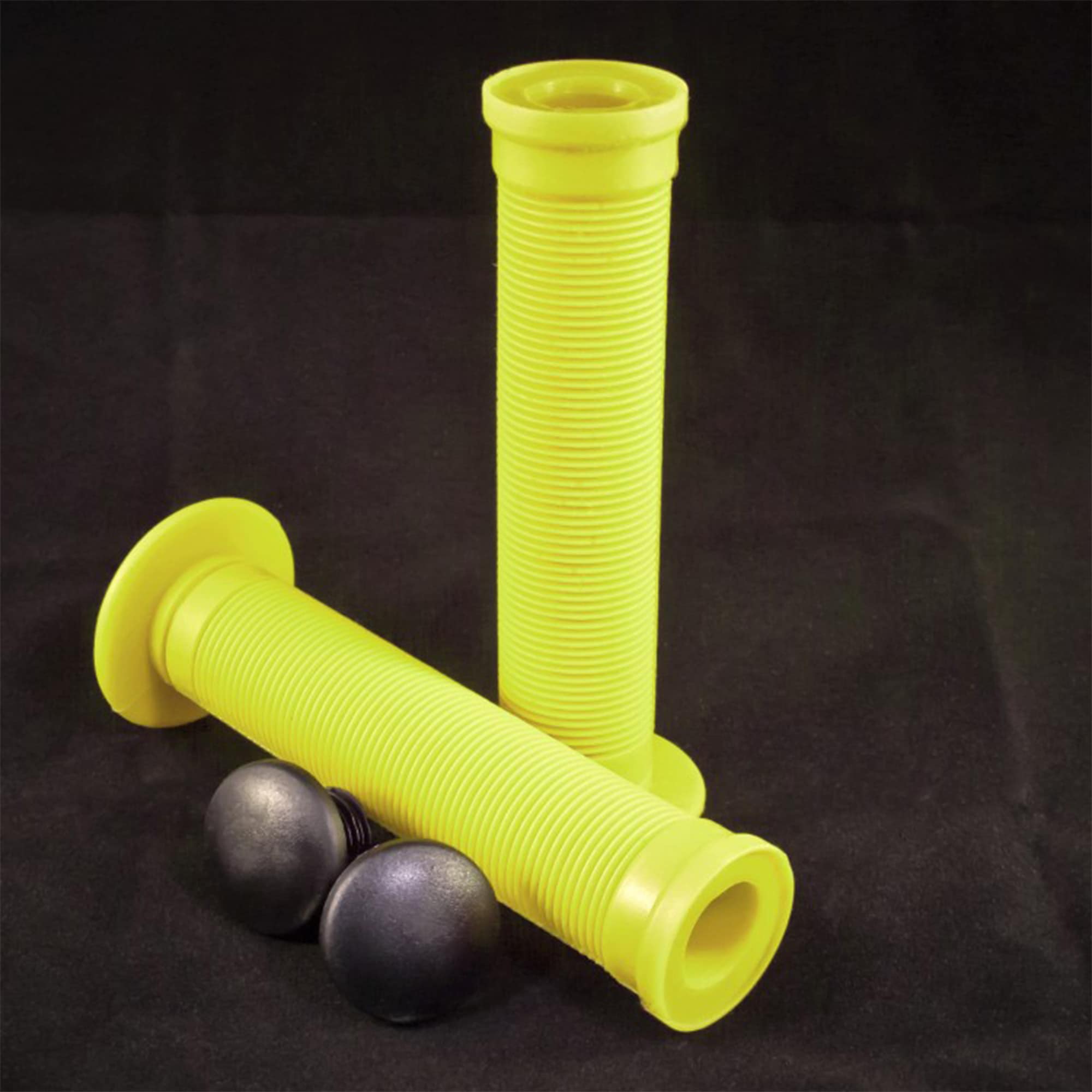 Damaged BMX Stunt Scooter Griffe 146 mm 22,2 mm Fahrradgriffe Grips Lenkergriffe Gummigriffe Set rechts links (gelb) - Bild 1