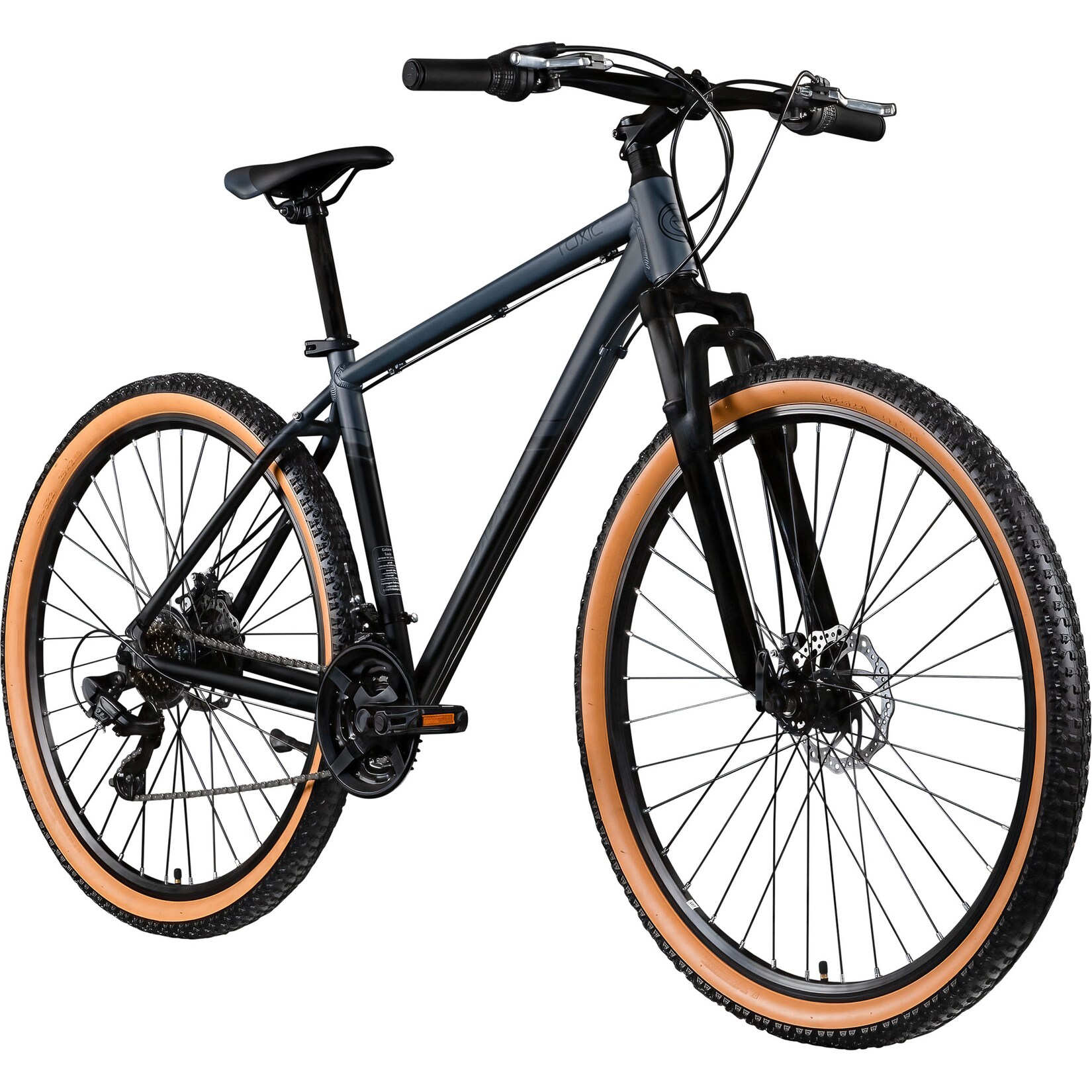 Galano Toxic Mountainbike Hardtail 29 Zoll für Erwachsene ab 175 cm MTB Fahrrad 21 Gang Federgabel Scheibenbremsen schwarz 48 cm | 04250845958424