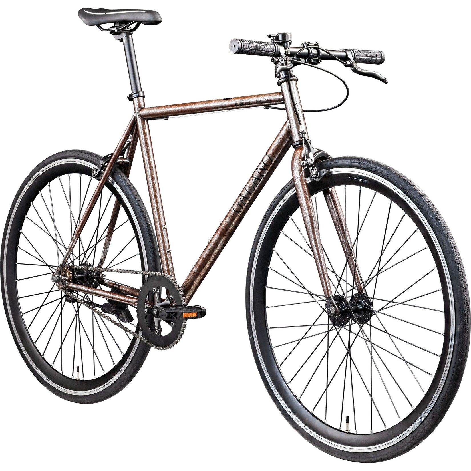 Galano Blade Fixie Fahrrad 28 Zoll Singlespeed 165 - 195 cm retro Urban Bike mit Flip Flop Nabe für Fixed Gear und Freilauf