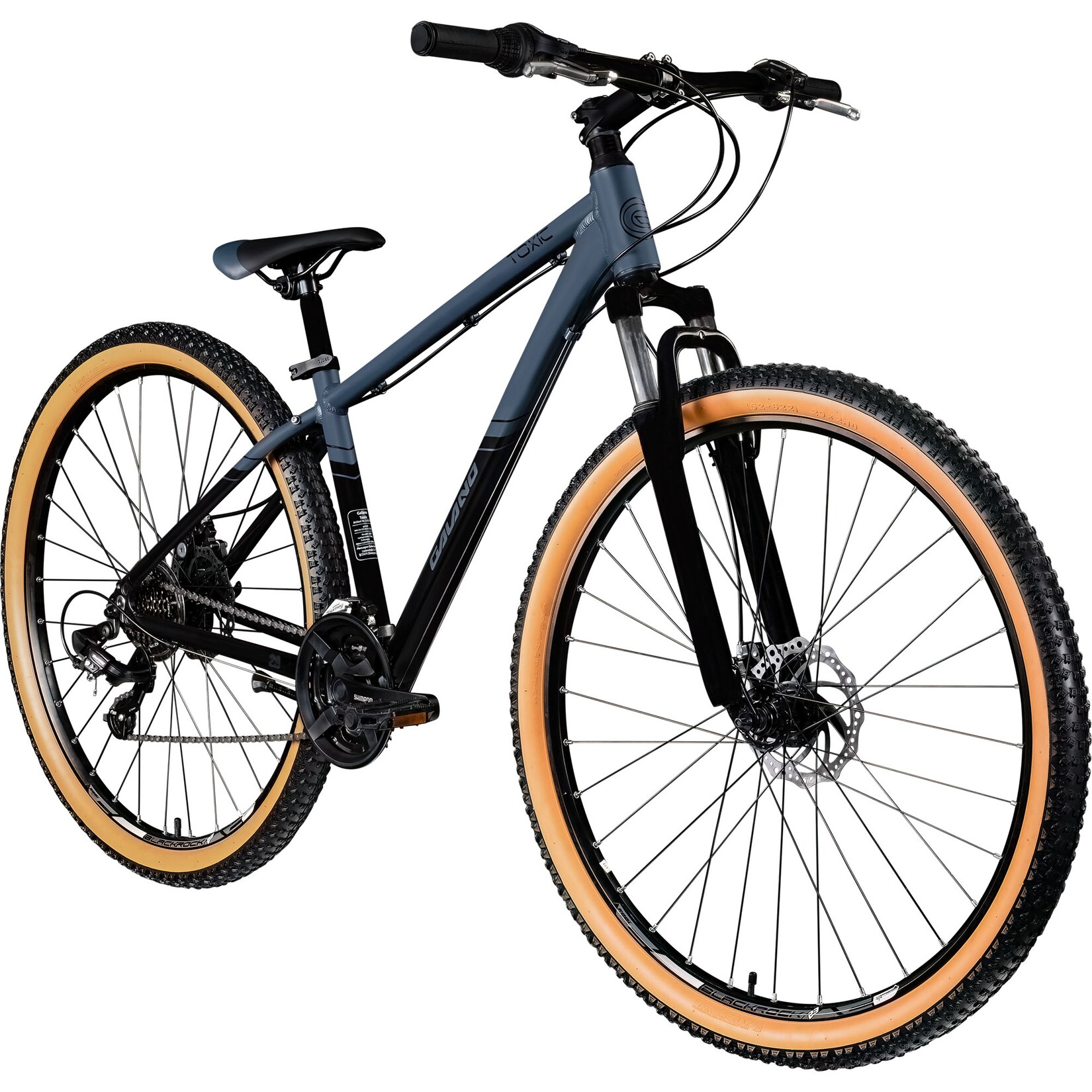Galano Toxic Mountainbike Hardtail 29 Zoll für Erwachsene ab 175 cm MTB Fahrrad 21 Gang Federgabel Scheibenbremsen schwarz 40 cm | 04250845958455