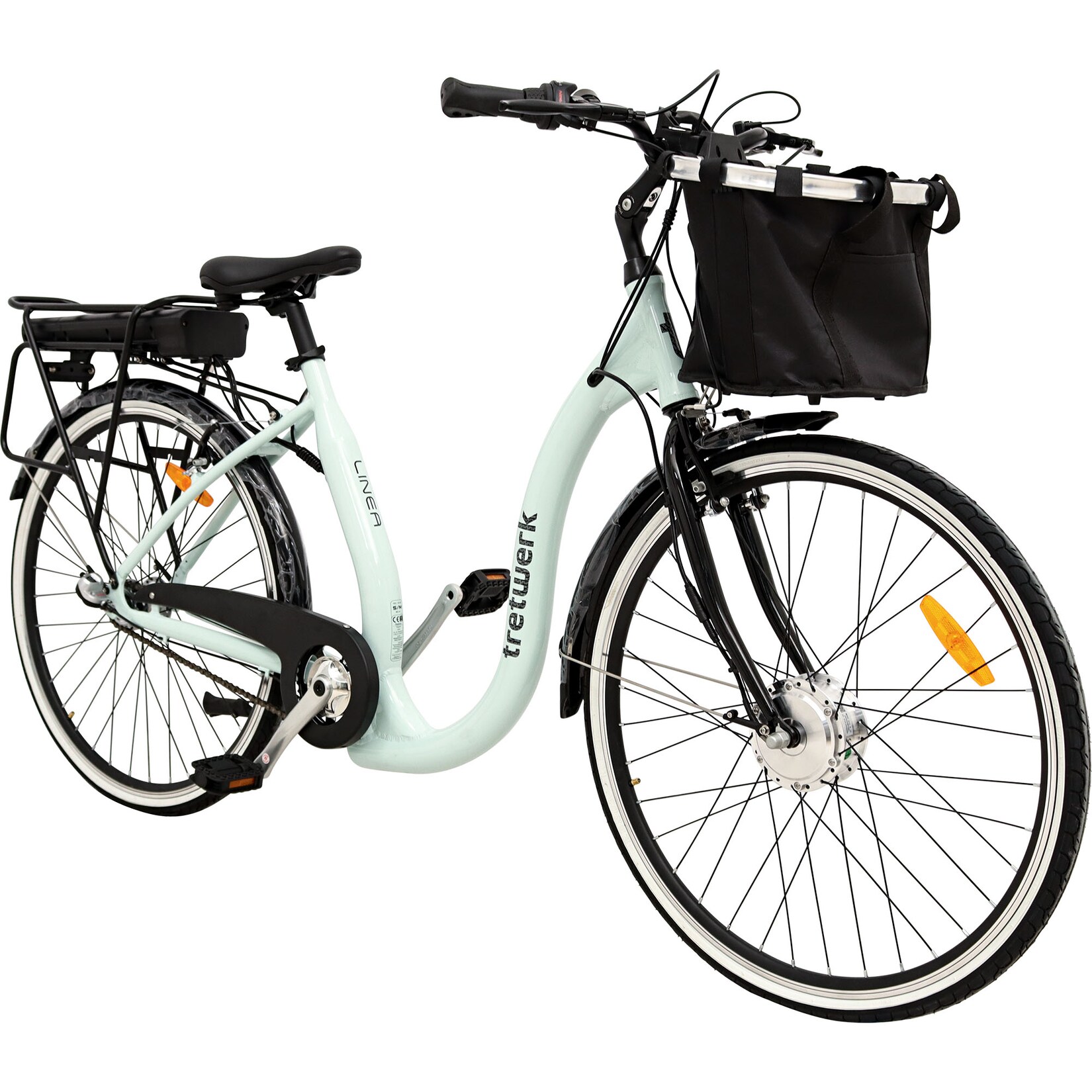 Tretwerk Linea 28 Zoll E Bike Damen Pedelec 3 Gang Nabenschaltung Elektro FahrradCitybike retro Tiefeinsteiger