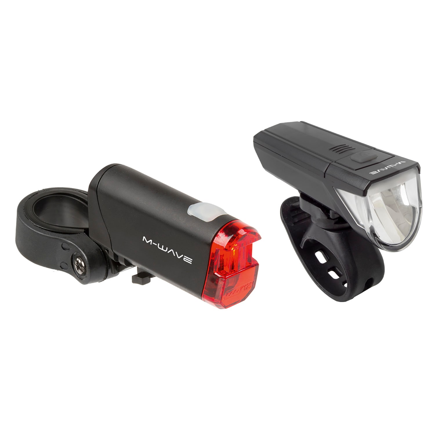 M-Wave Atlas K 51 Fahrrad Licht LED Fahrradlicht Fahrradlampe Set Fahrradleuchte StVZO Batterieleuchte - Bild 1