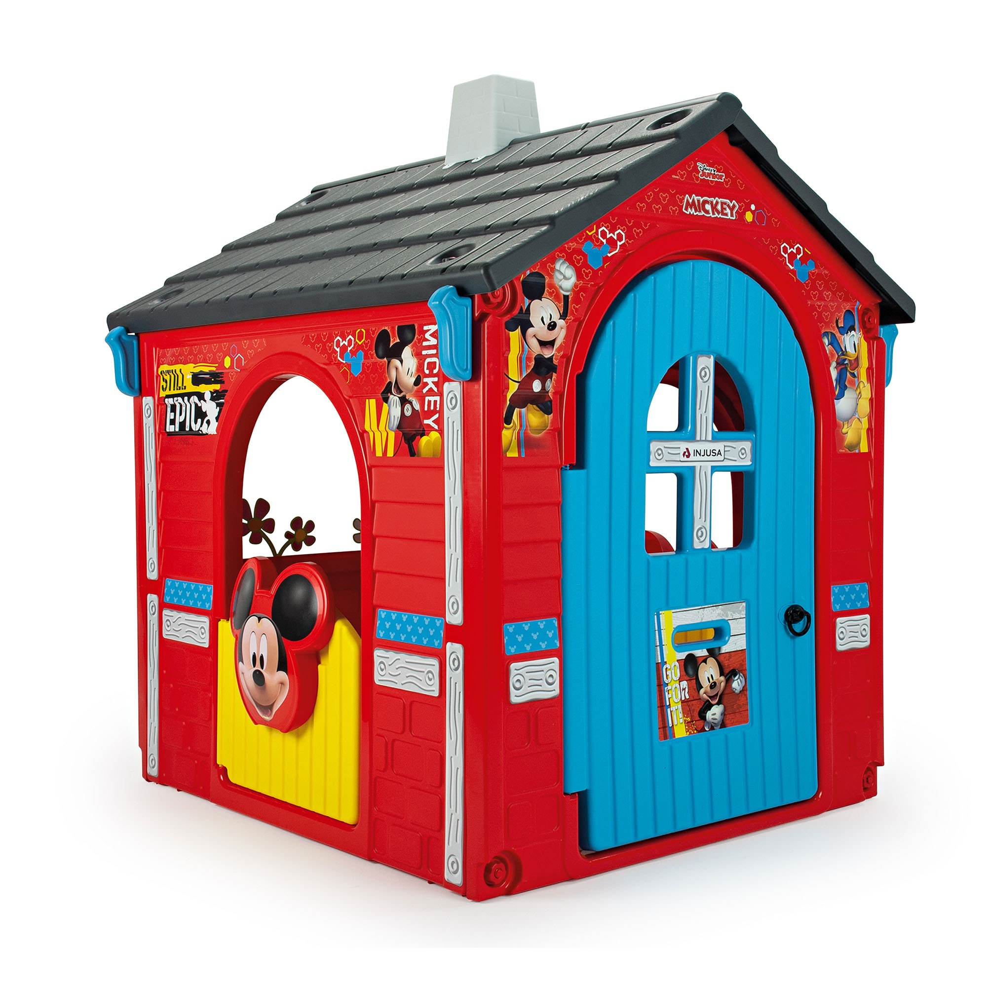 Mickey Mouse Spielhaus f&uuml;r Kinder ab 3-6 Jahren Kinderhaus T&uuml;ren, Fenstern und Theke - Bild 1