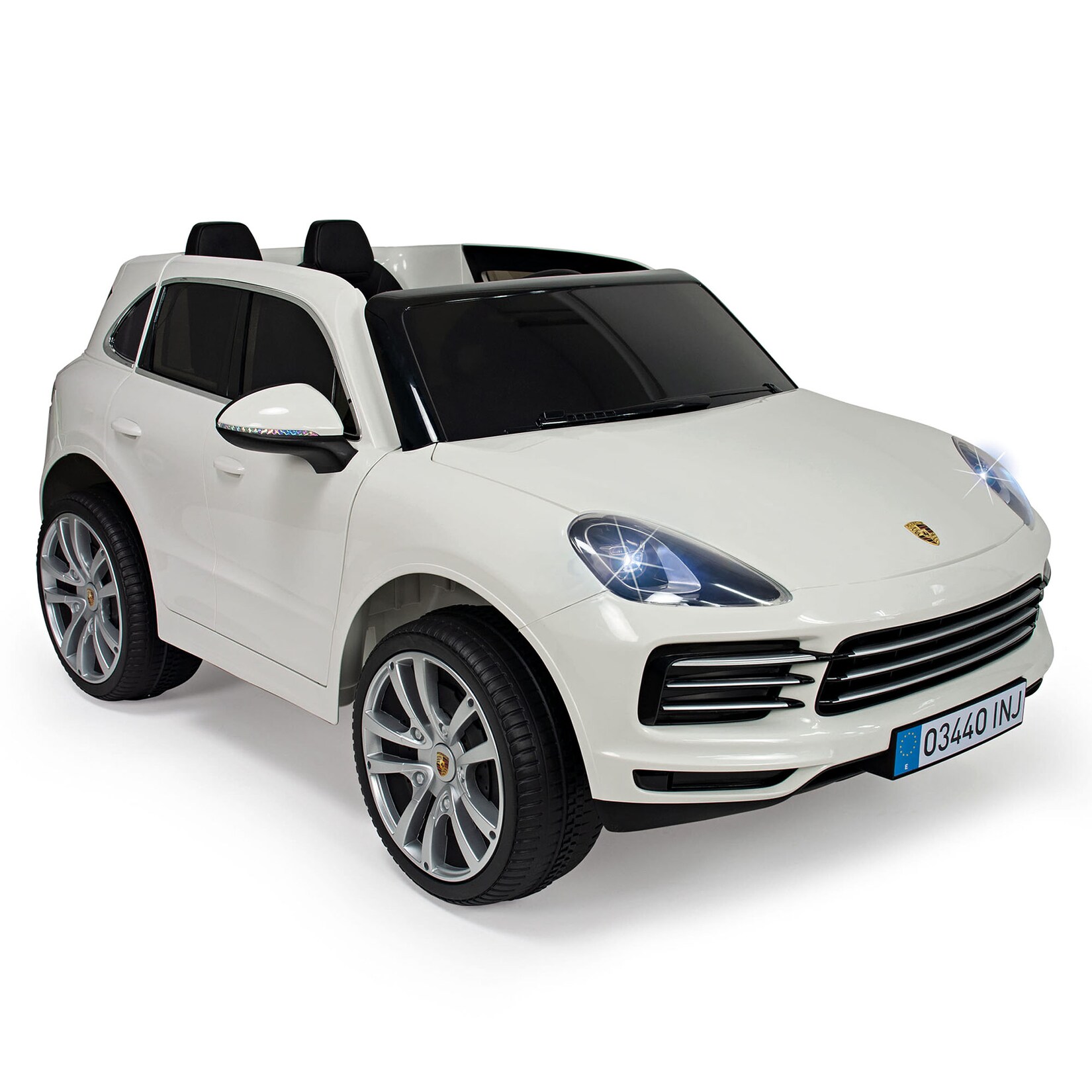 INJUSA Porsche Cayenne 12V Elektroauto für Kinder ab 3 Jahren – Elegantes SUV-Spielzeugauto mit Fernbedienung, Licht & Sound
