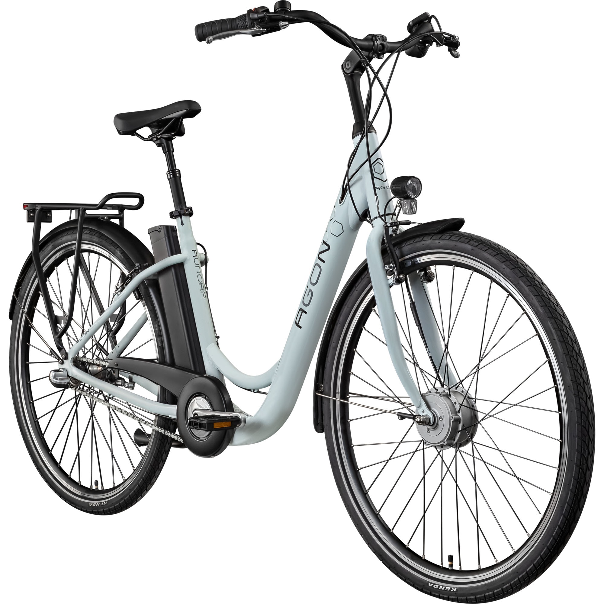 Agon Aurora 28 Zoll E-Bike 28 Zoll Citybike bis 115 km Damen Herren 150 - 175 cm Pedelec Elektrofahrrad 3 Gang und Beleuchtung StVZO - Bild 1