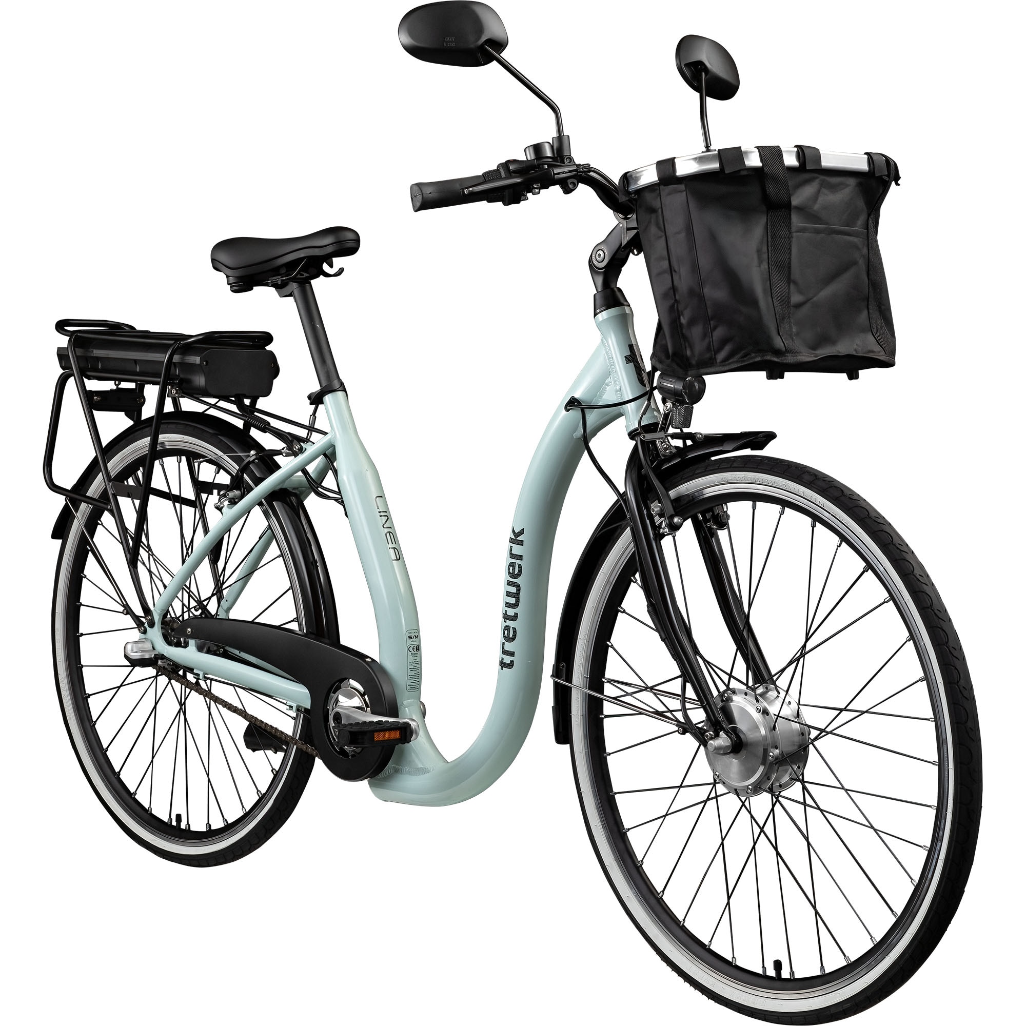 Tretwerk Linea 28 Zoll E Bike Damen Pedelec 3 Gang Nabenschaltung Elektro FahrradCitybike retro Tiefeinsteiger - Bild 1