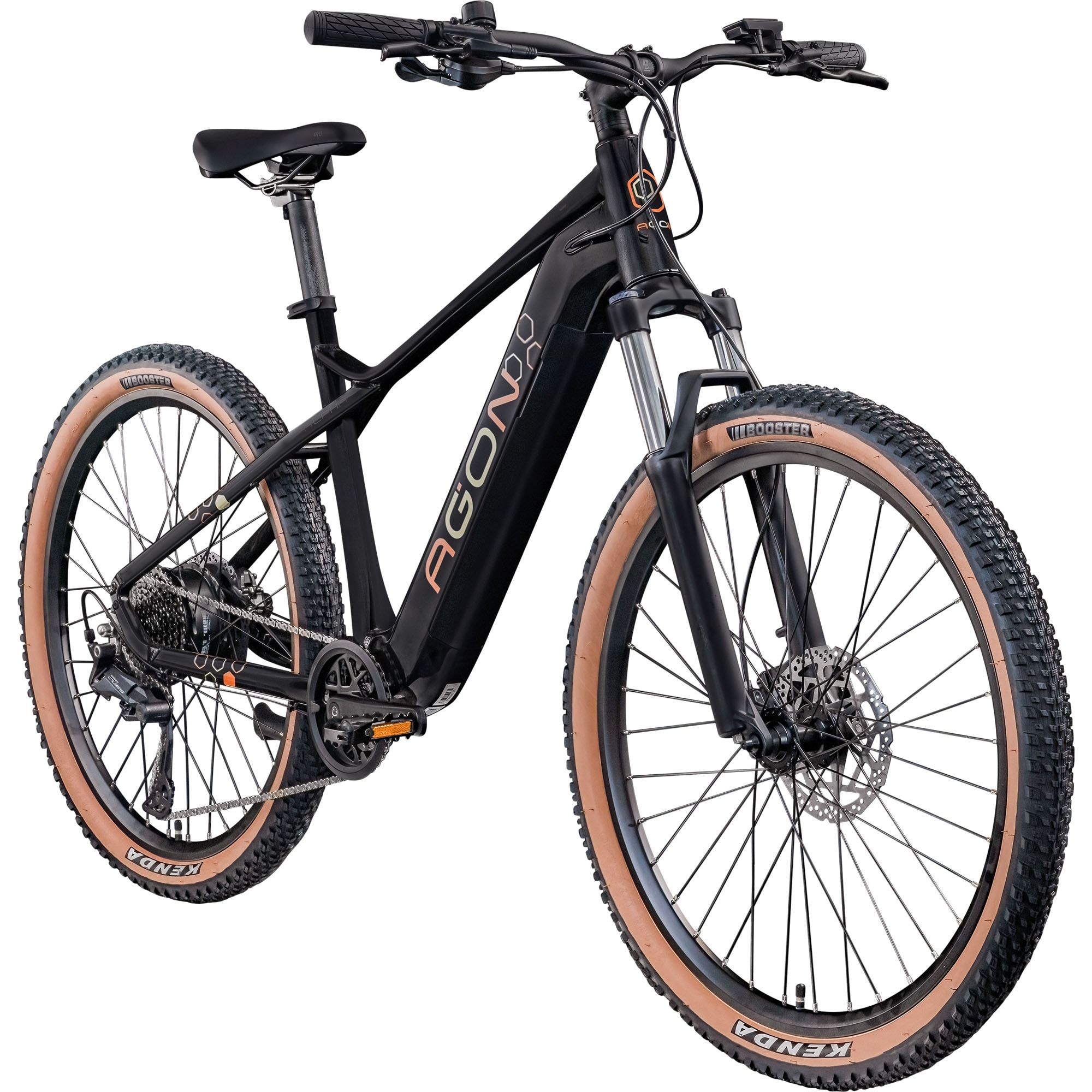 Agon Alpha E Bike Mountainbike Herren oder Damen 160 - 185 cm Pedelec 27,5 Zoll Hardtail MTB Trail mit Ananda Motor 10 Gang 540 Wh - Bild 1