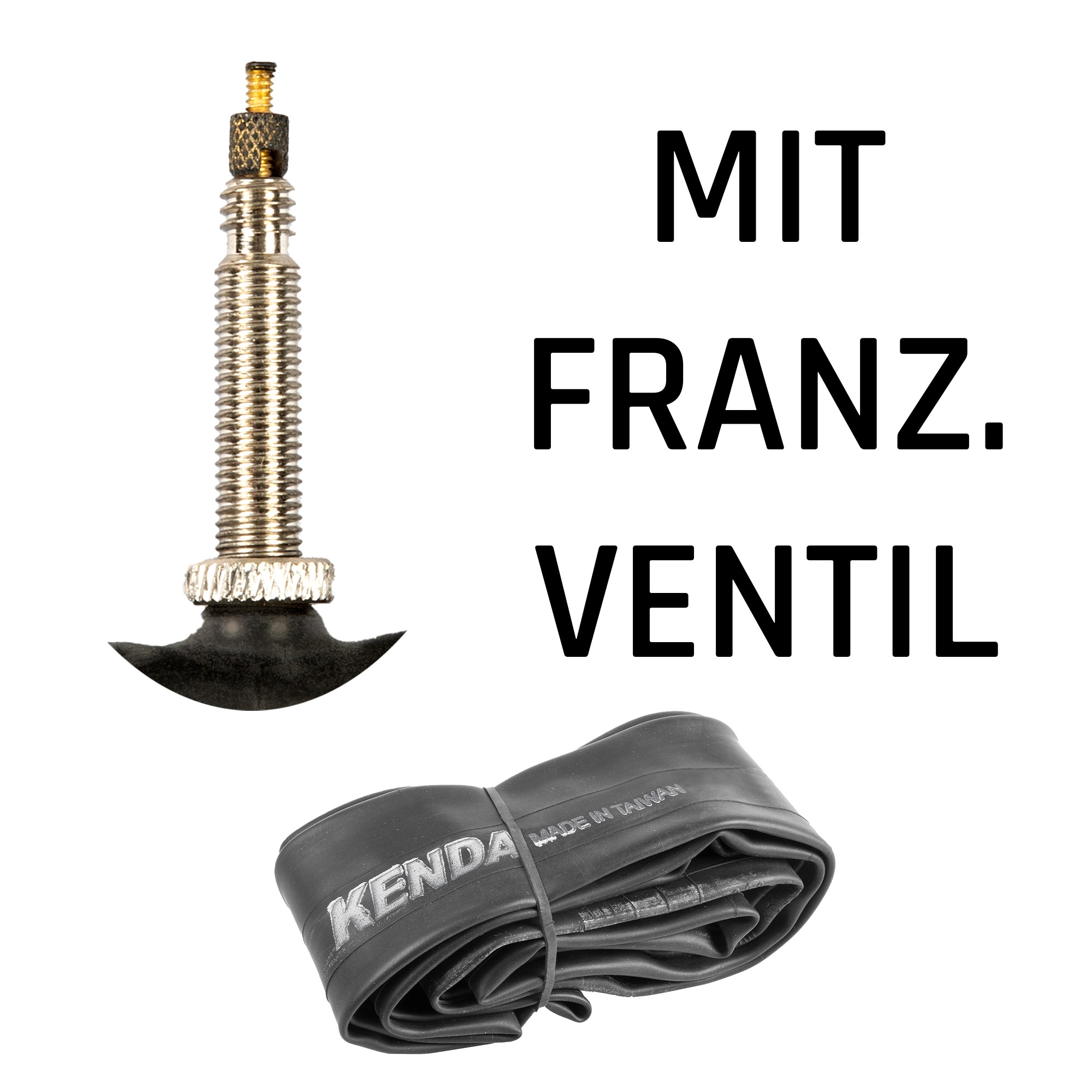 Kenda 12 - 29 Zoll Fahrrad Schlauch Fahrradschlauch Fahrradschl&auml;uche AV DV FV Autoventil Schraderventil Franz&ouml;sisches Ventil Sclaverand Dunlop universal Schlauch - Bild 1