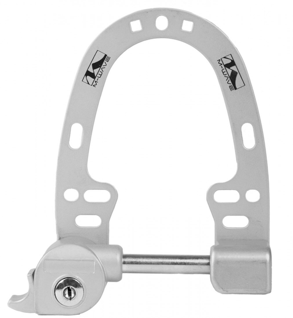 M-Wave Booster Fahrradschloss Rahmenschloss Bügelschloss Fahrrad Schloss silber | 04250845912853