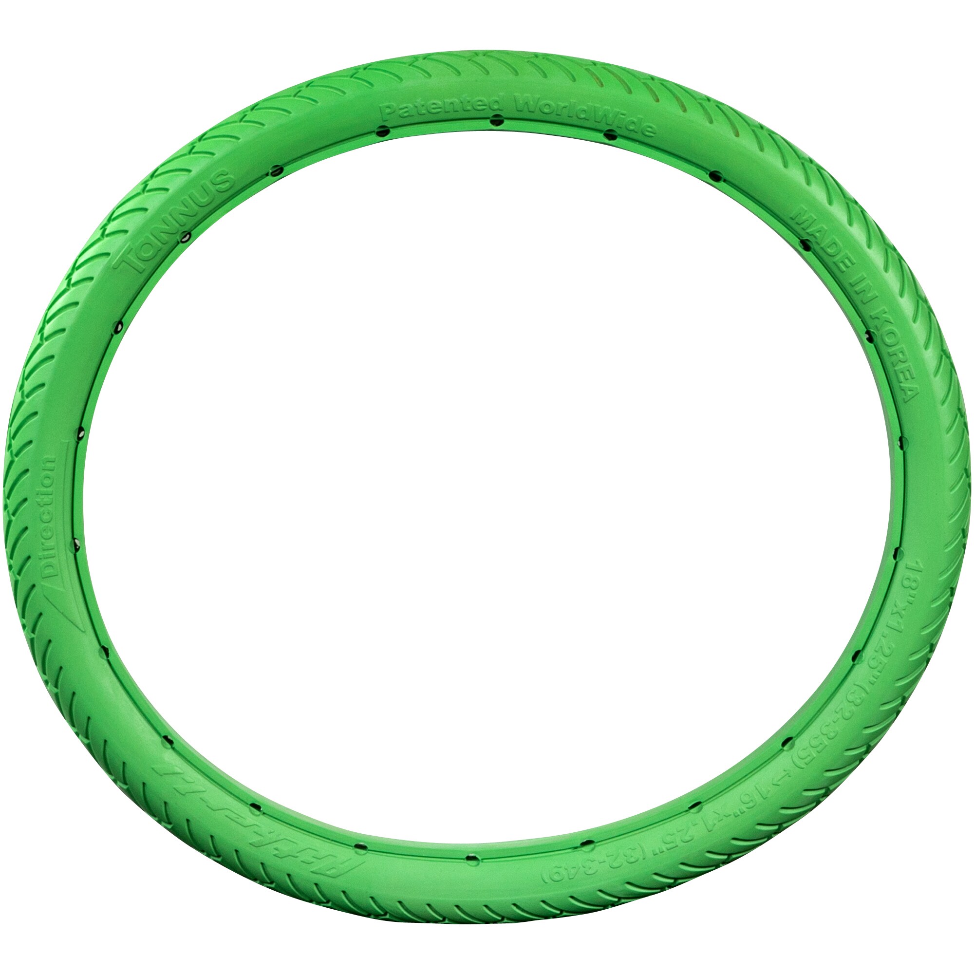 Tannus Nymph Fahrradreifen 18 Zoll 32-355 Klapprad Vollgummireifen1 melon - Bild 1