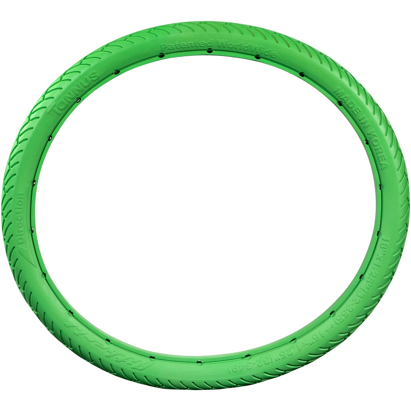 Tannus Nymph Fahrradreifen 18 Zoll 32-355 Klapprad Vollgummireifen1 melon | 00193751005056