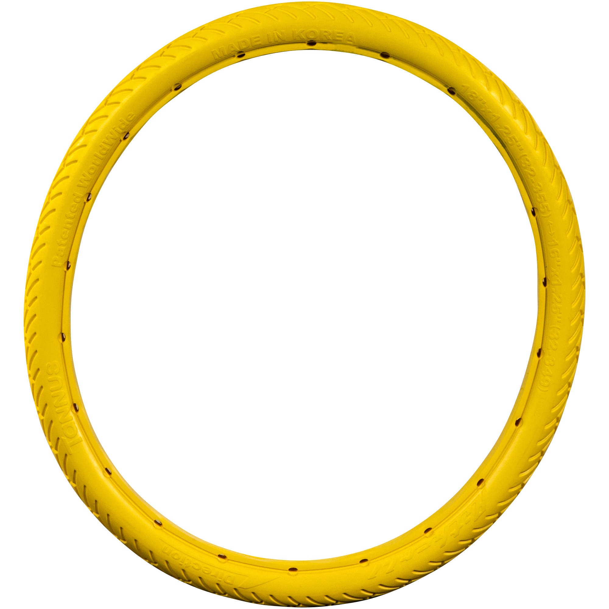 Tannus Nymph Fahrradreifen 18 Zoll 32-355 Klapprad Vollgummireifen S1 lemon - Bild 1