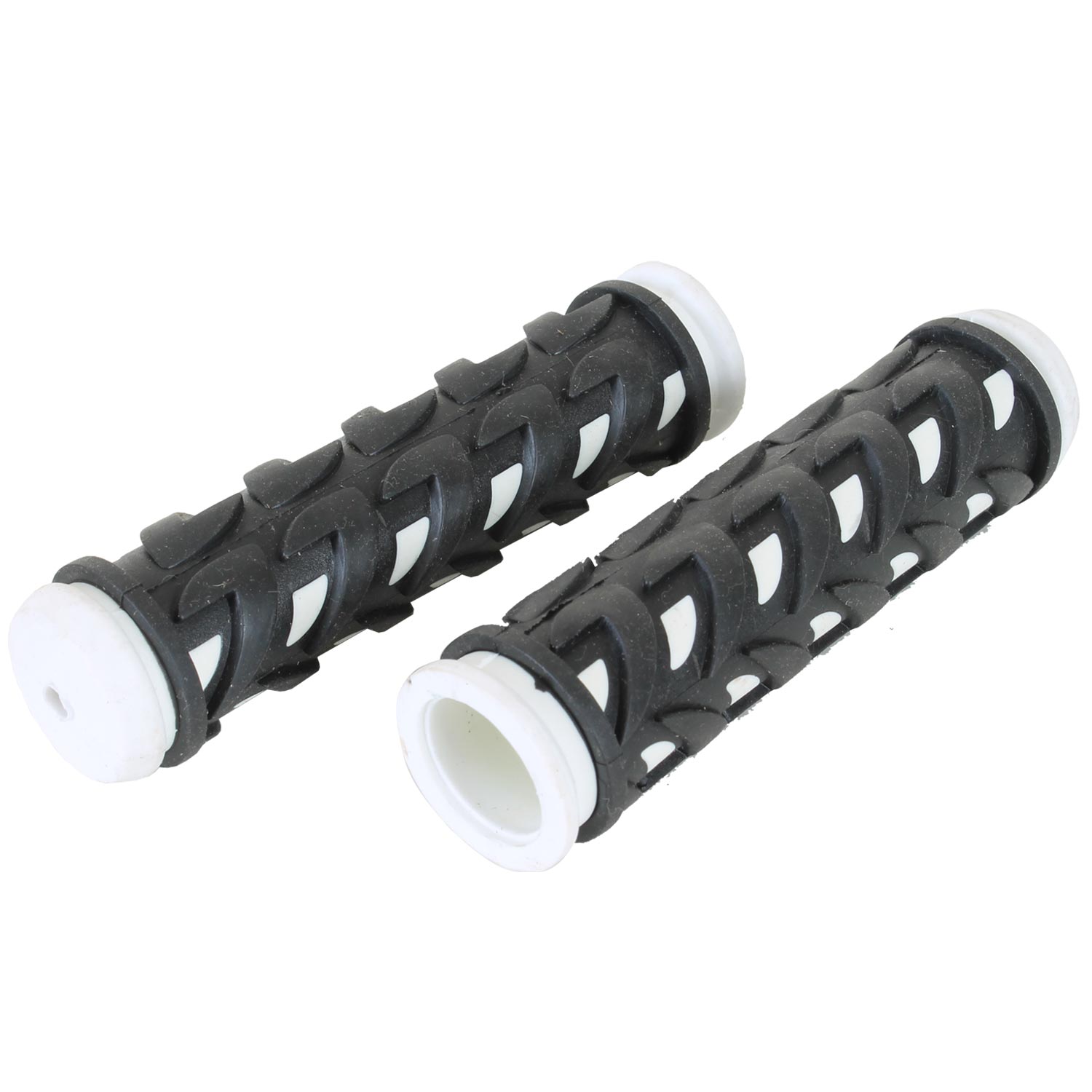 Galano Fatman 125 mm 22,2 mm Fahrradgriffe Grips Lenkergriffe Stunt Scooter (Set, rechts + links, wei&szlig;/schwarz) - Bild 1