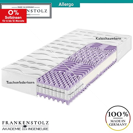 Frankenstolz Allergo Matratze perfekt für Allergiker - Kaltschaum oder Taschenfederkern - Bild 1