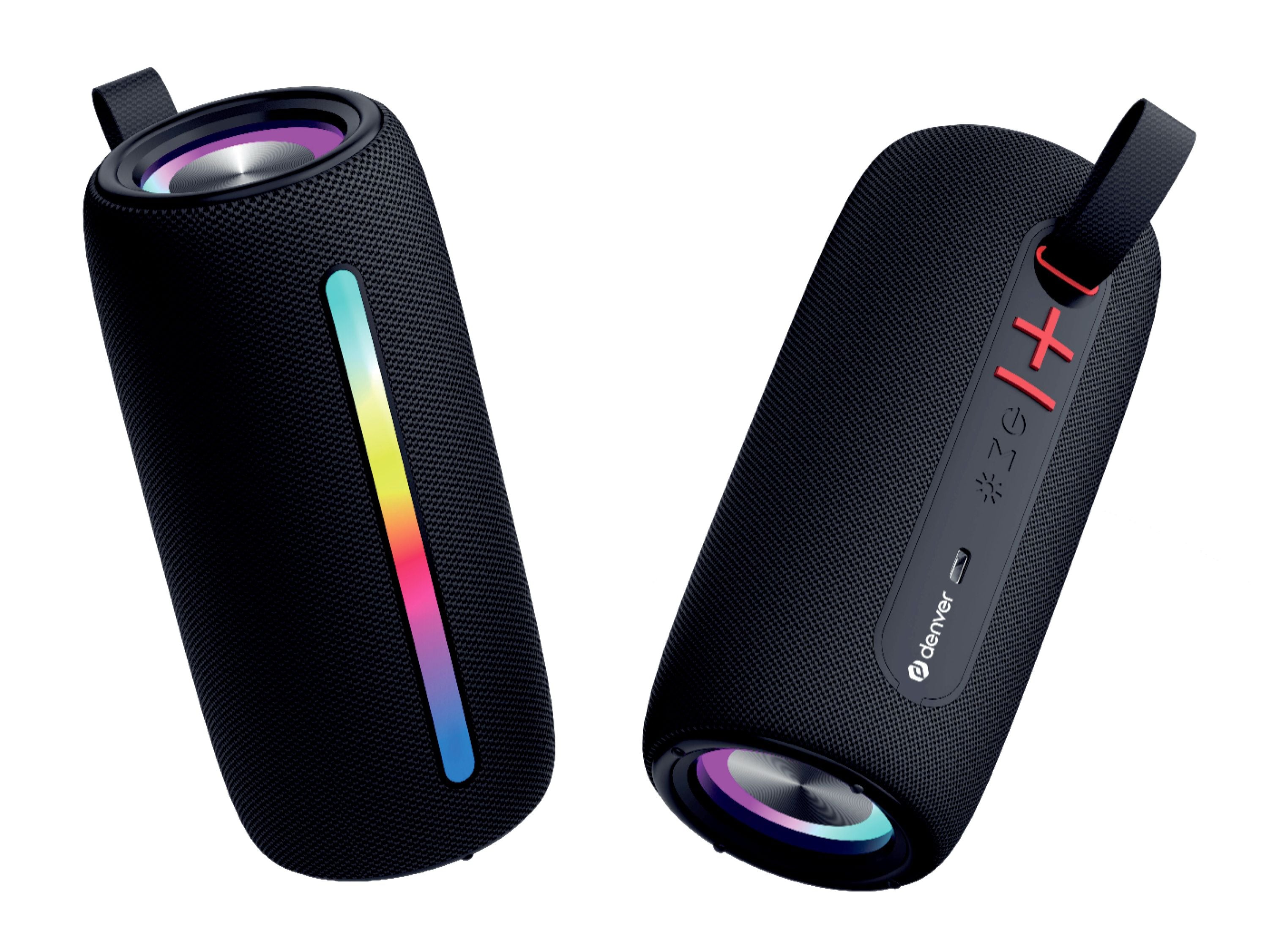 Denver BTL-360 Bluetooth-Lautsprecher, 2&times;50W, RGB-Beleuchtung, schwarz - Bild 1