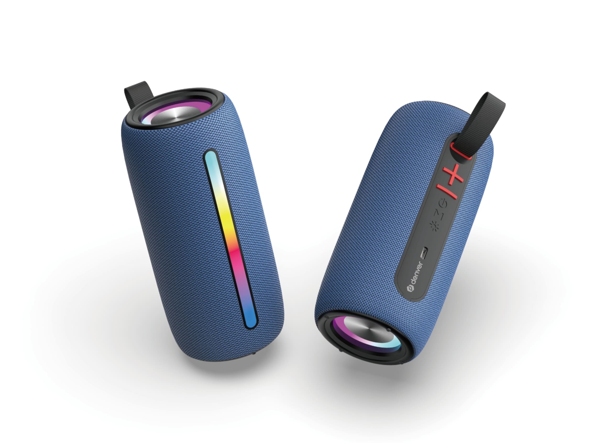 Denver BTL-360 Bluetooth-Lautsprecher, 2&times;50W, RGB-Beleuchtung, blau - Bild 1