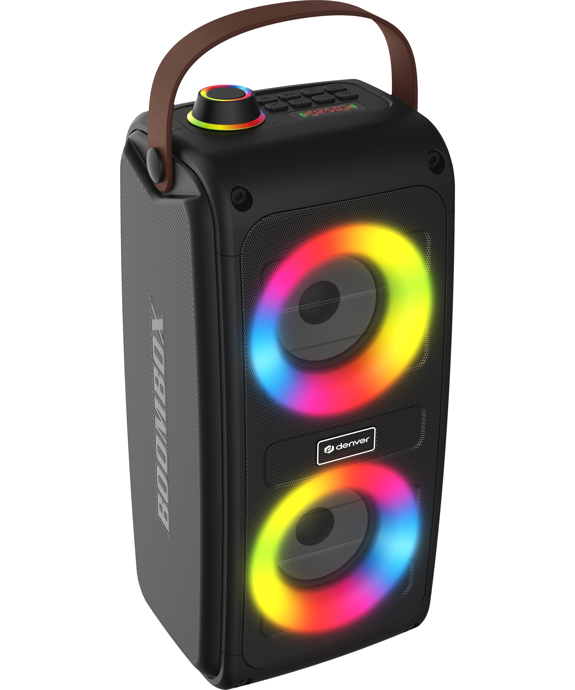 Denver BTV-230 Bluetooth Party Lautsprecher, 2x 50W (Stereo) mit LEDs - Bild 1
