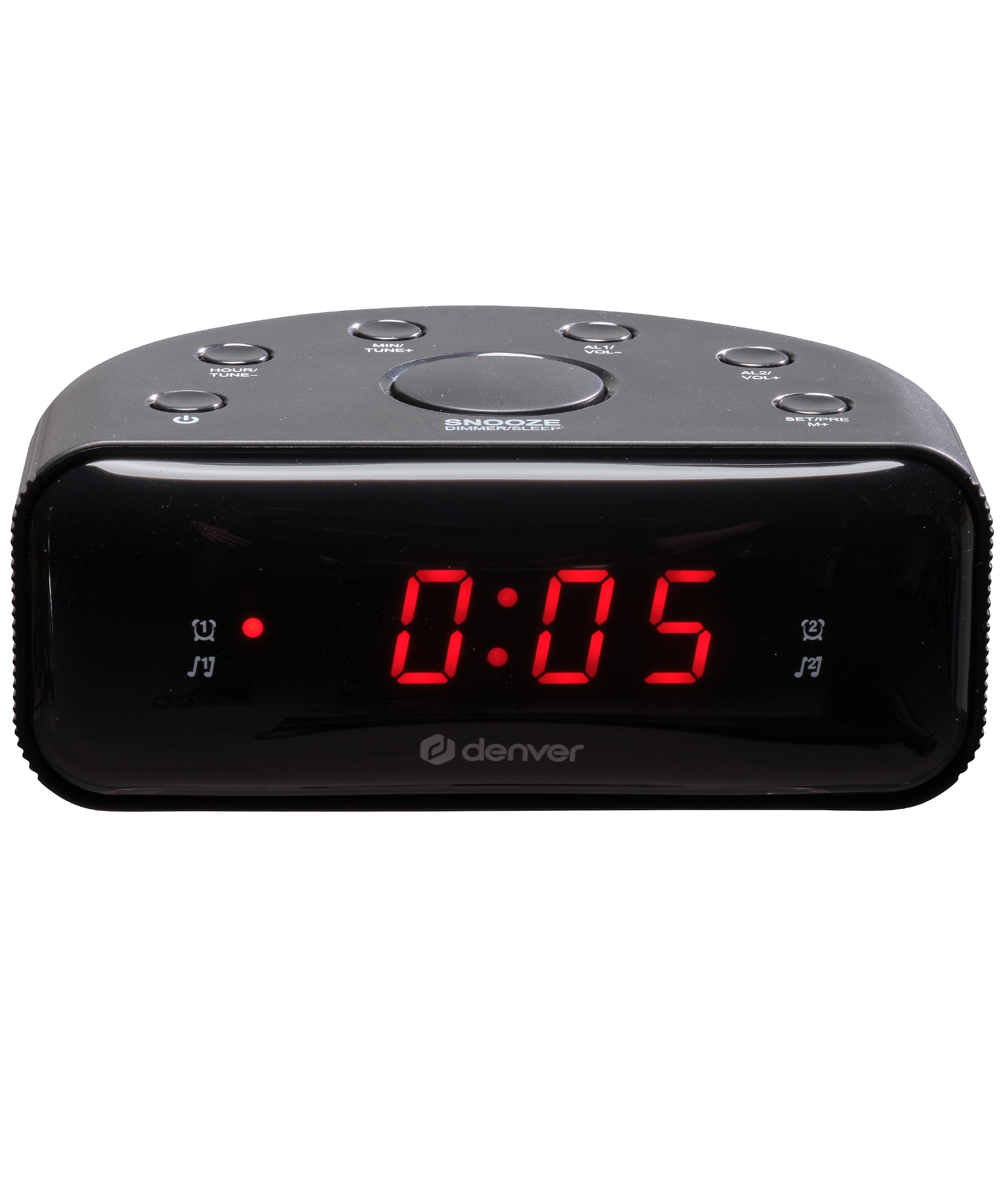 Denver CR-430 digitaler FM-Radiowecker, Dual-Alarm mit Snooze, schwarz - Bild 1