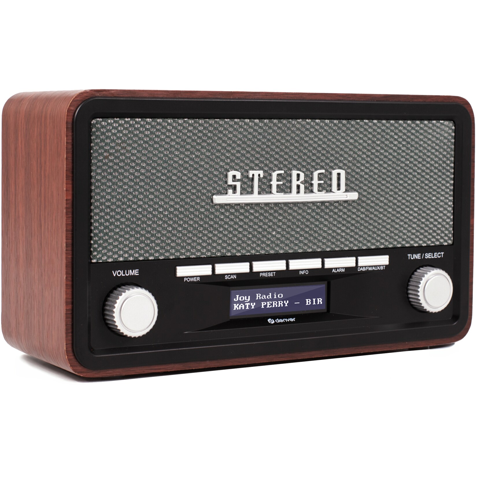 Radio de table Denver DAB-18 DAB+, FM AUX bois