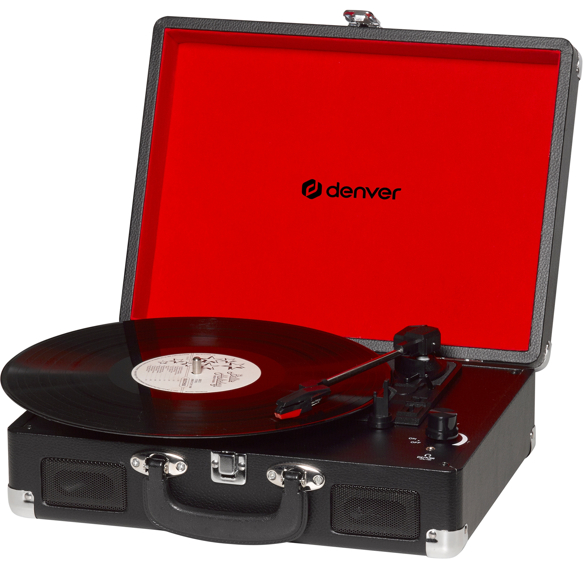 Denver VPL-120 Plattenspieler, 2x1W Lautsprecher, Koffer, schwarz - Bild 1