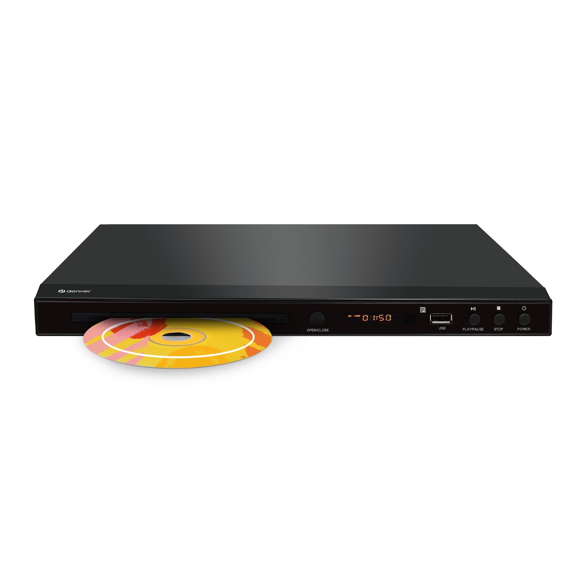 Denver DVH-1245 DVD&ndash;Player-HDMI, USB, SCART, Full HD, schwarz - Bild 1