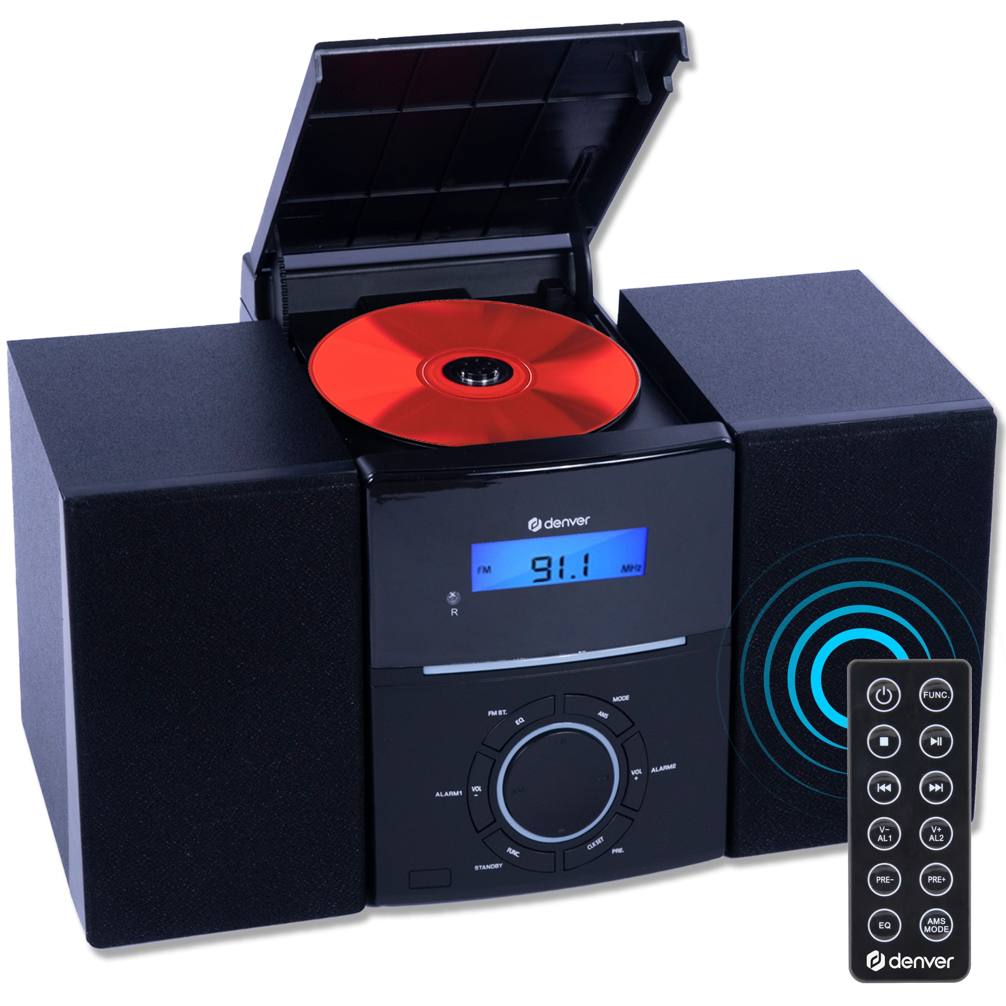Denver MCA-240 Musiksystem&ndash;Radio, Bluetooth, CD-Player, 2x20W, schwarz - Bild 1