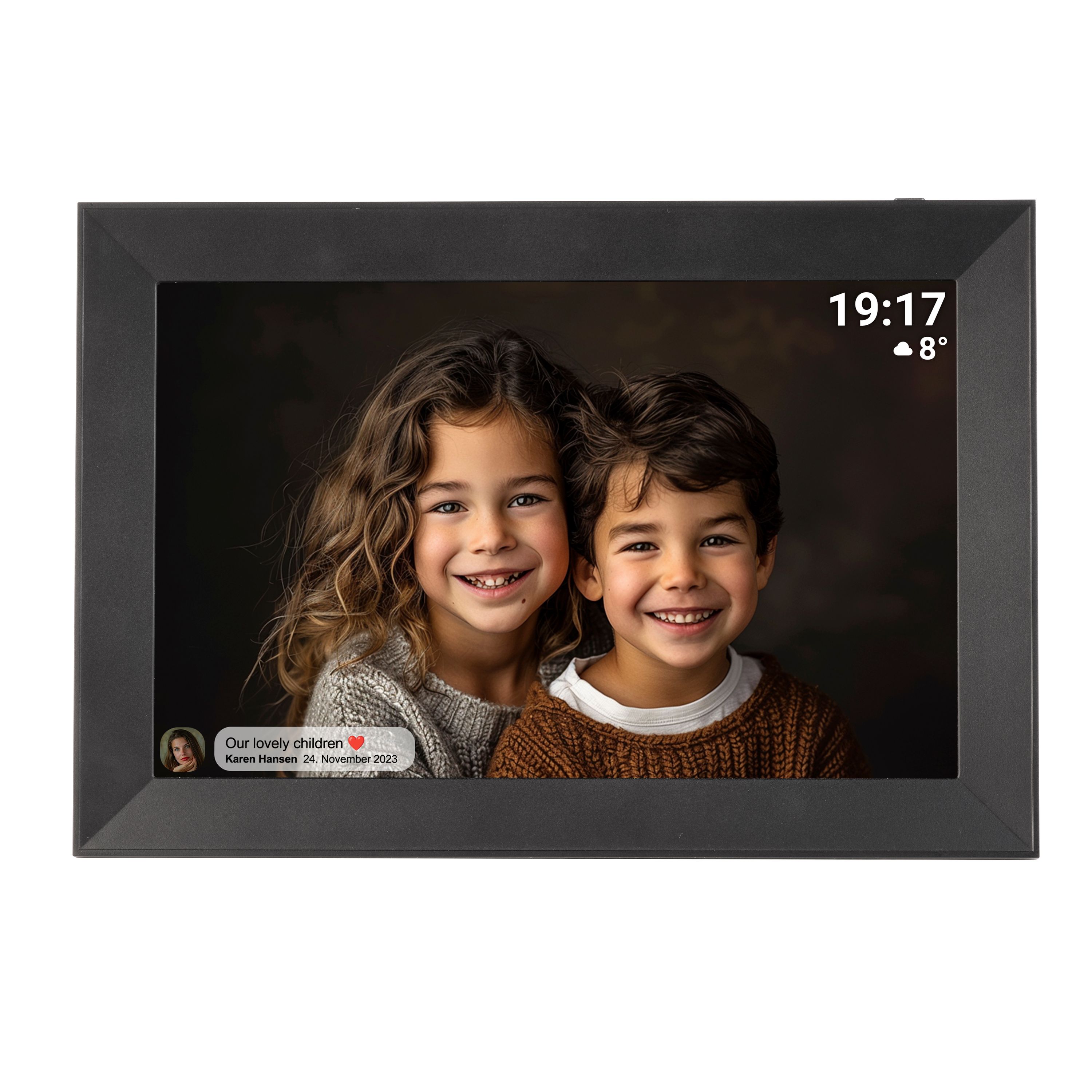 Denver PFF-1012 WiFi-Bilderrahmen&ndash; 10,1" Touchscreen, Frameo, schwarz - Bild 1
