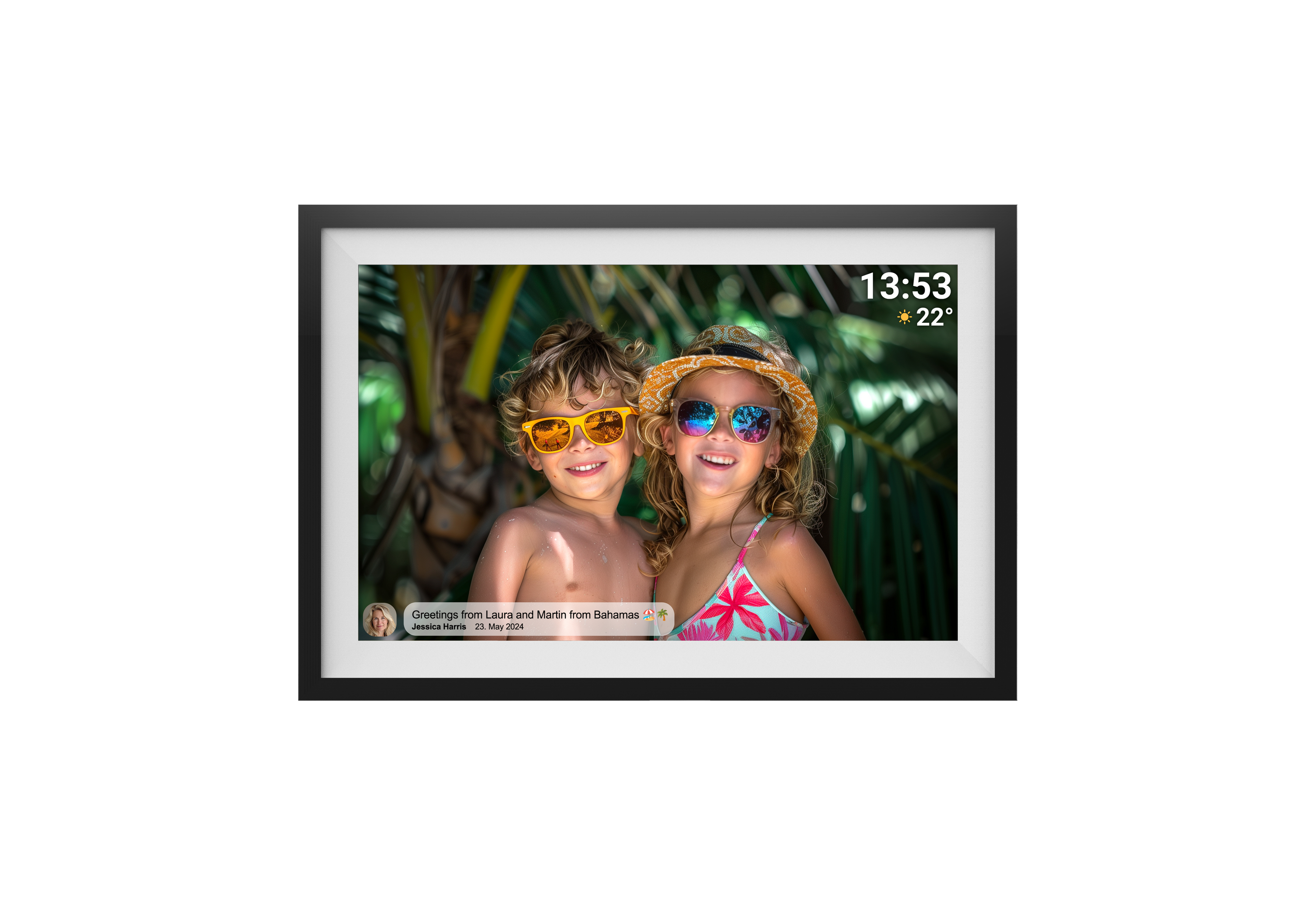 Denver PFF-1016 WLAN Bilderrahmen&ndash;10,1" Touchscreen, Frameo, schwarz - Bild 1