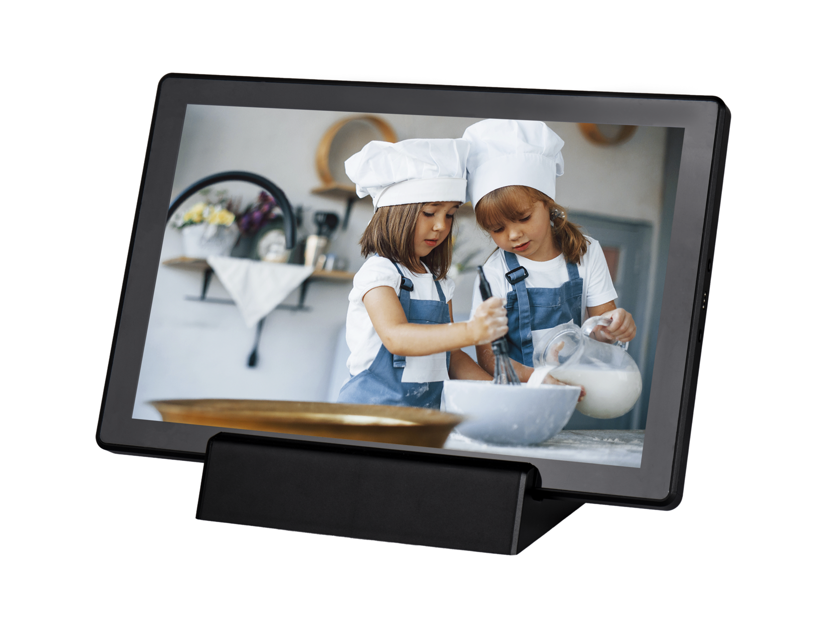 Denver PFF-1070 WLAN Bilderrahmen– 10,1", Frameo, Akkubetrieb, schwarz