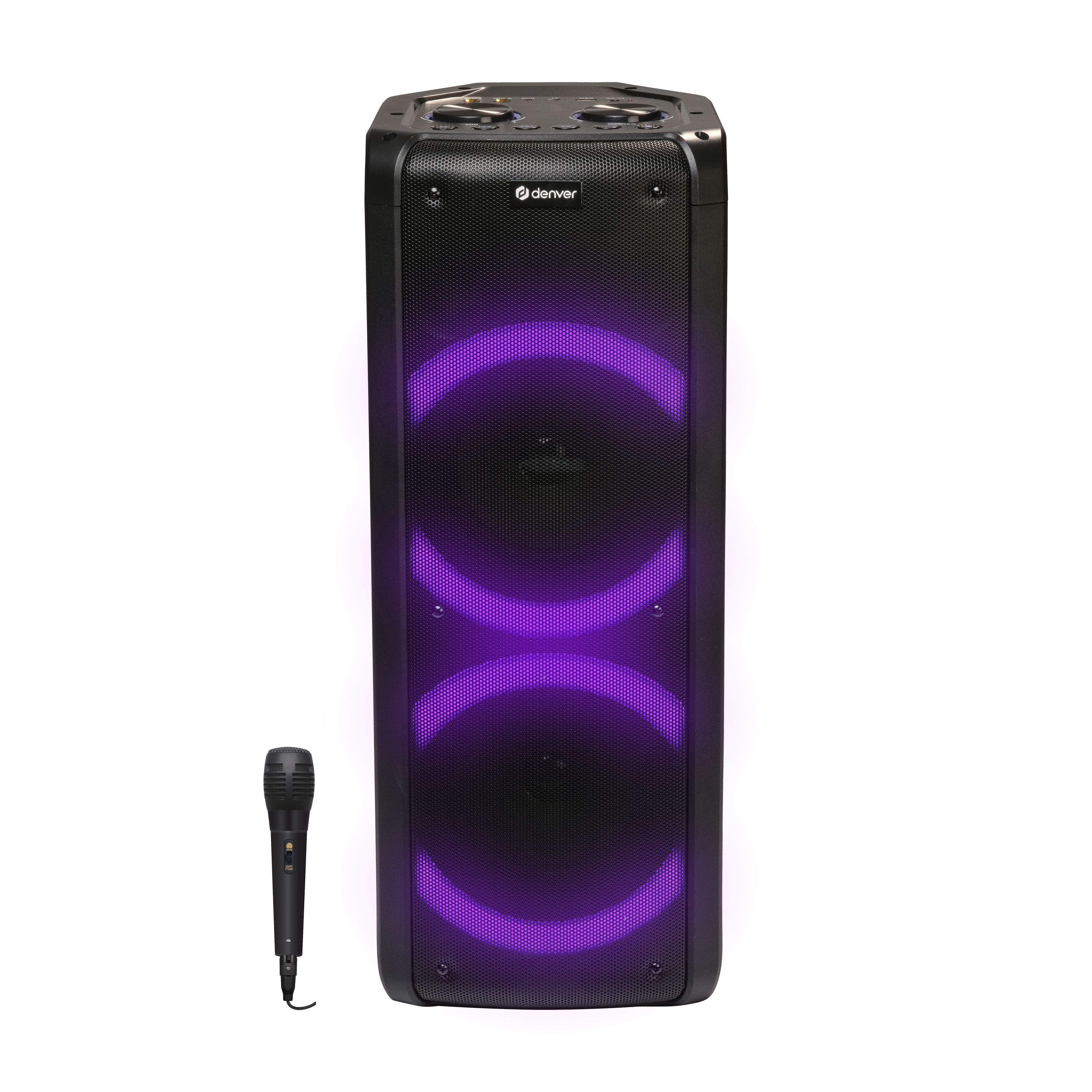 Denver BPS-352 Bluetooth Party Lautsprecher &ndash; 300W, TWS, LEDs, schwarz - Bild 1