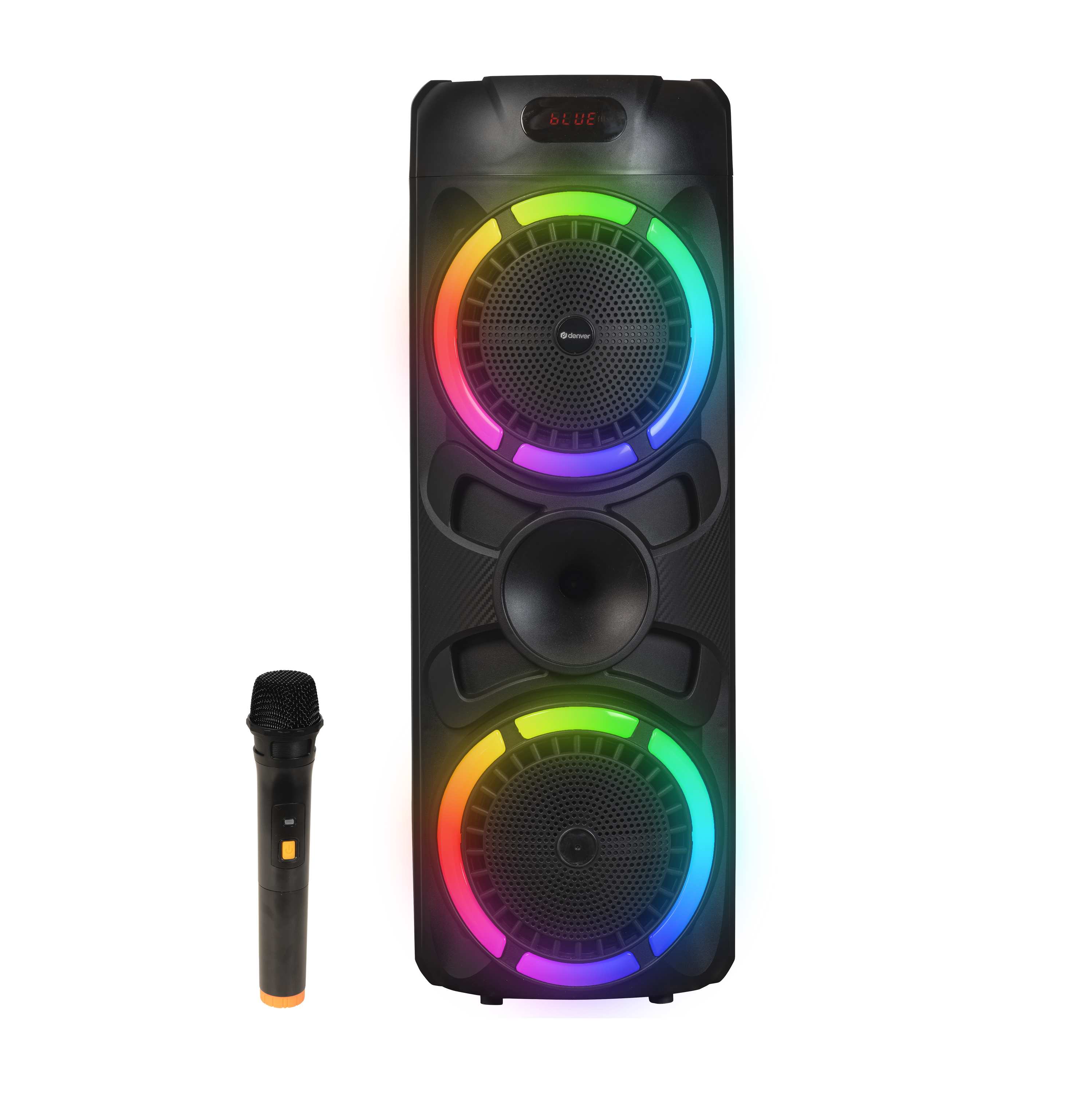 Denver BPS-459 Bluetooth Party-Lautsprecher&ndash;2x 200W, Mikrofon, schwarz - Bild 1