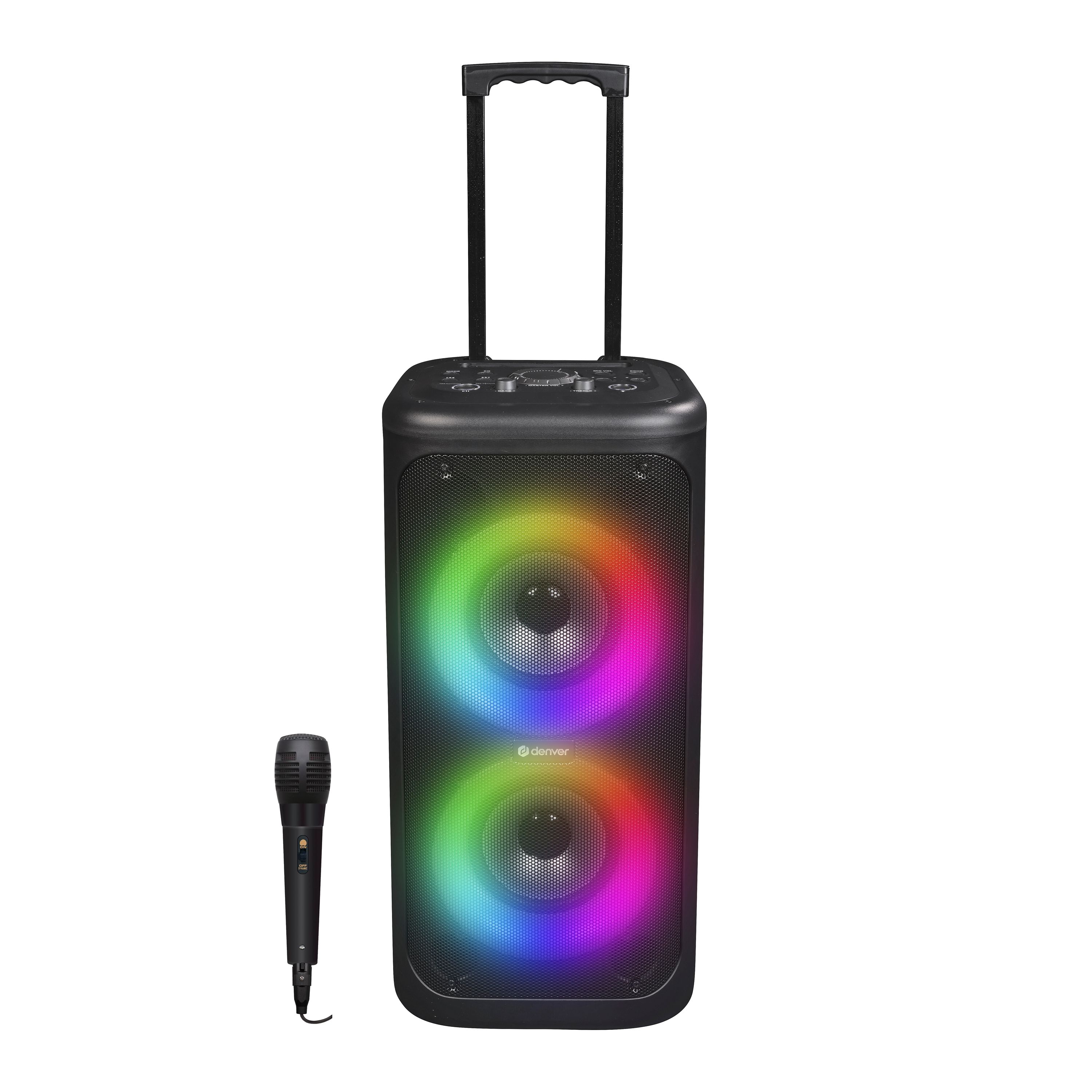 Denver TSP-353 Bluetooth Trolley-Lautsprecher&ndash; 400W, Mikrofon, schwarz - Bild 1