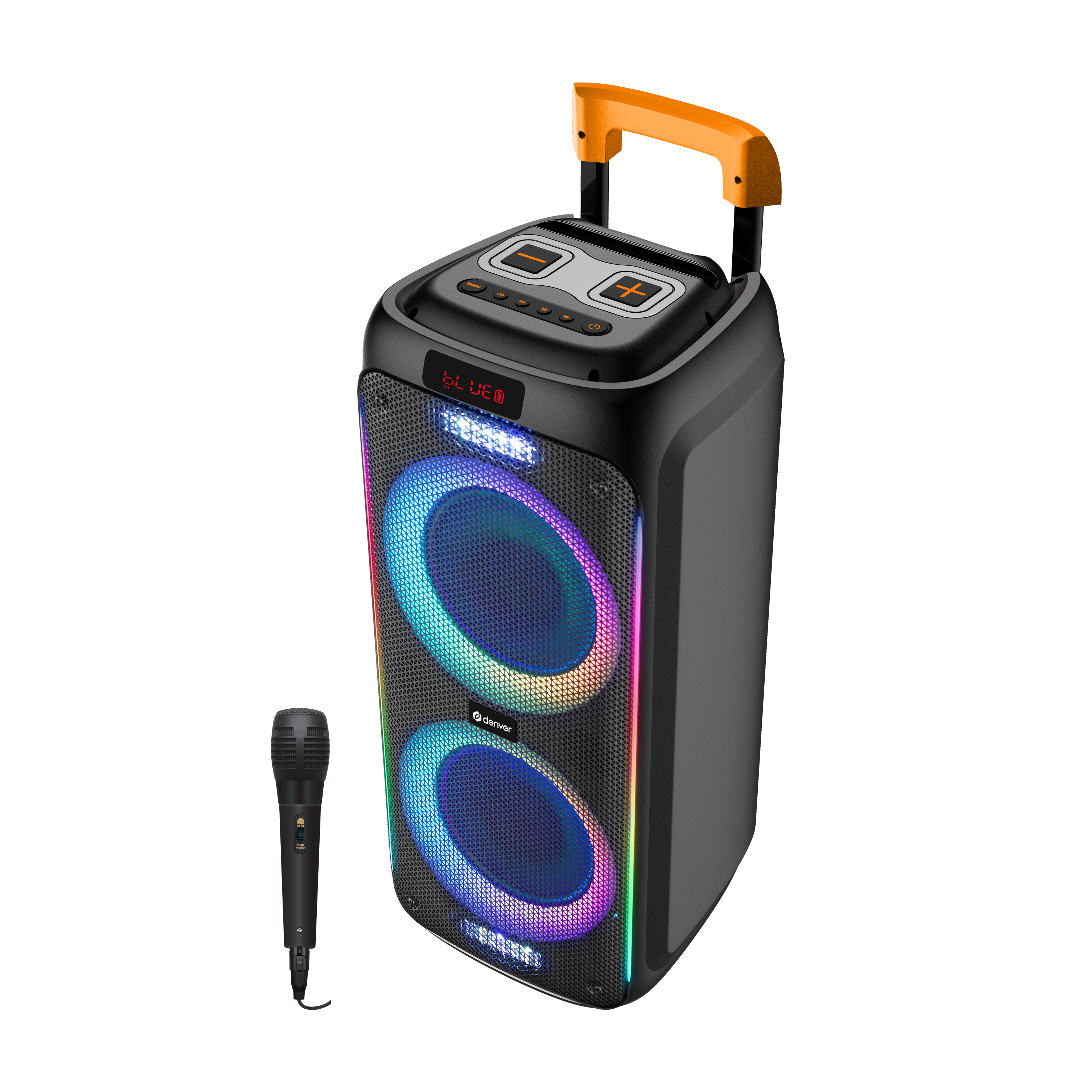 Denver TSP-456 Bluetooth Lautsprecher Trolley&ndash;600W, Mikrofon, schwarz - Bild 1
