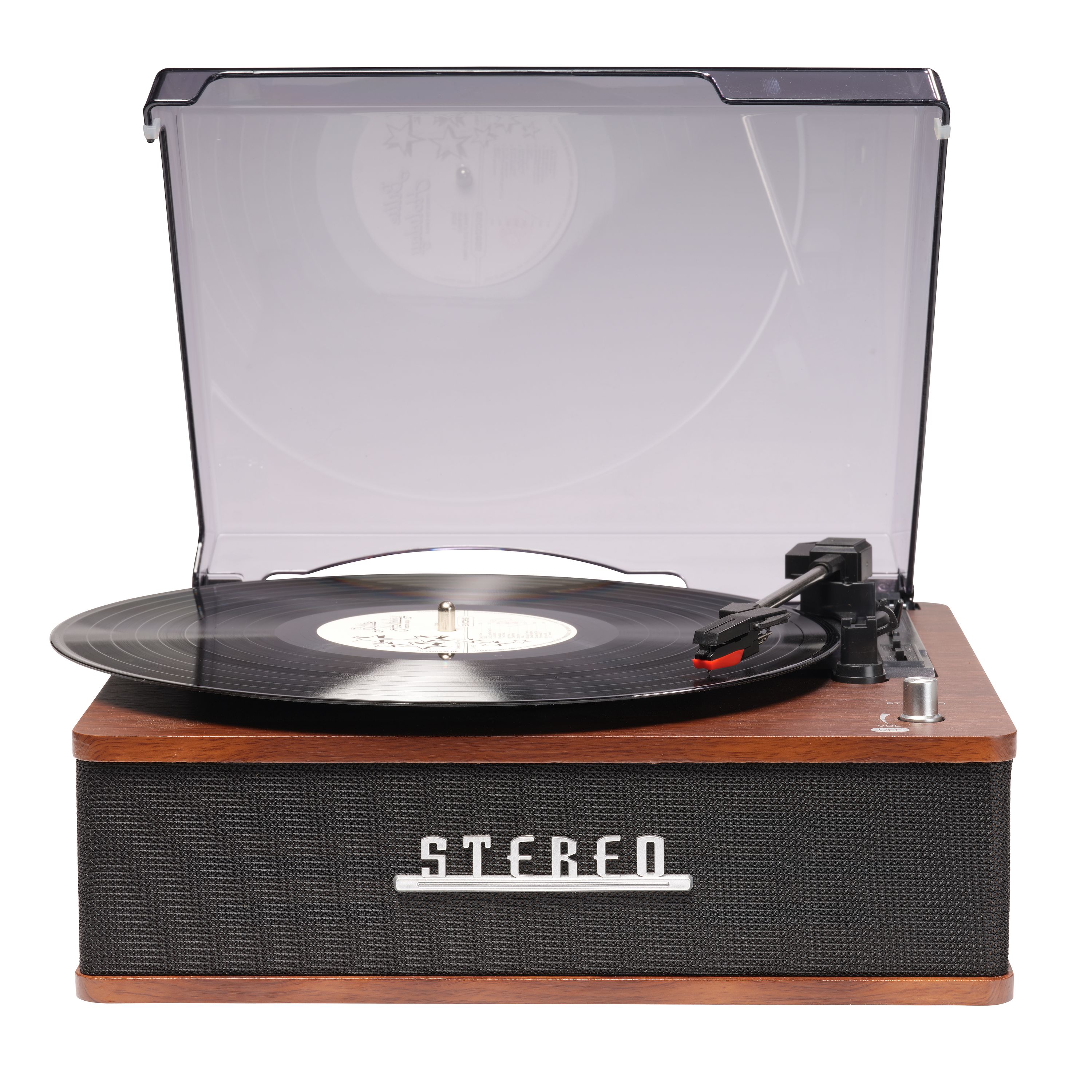 Denver VPB-262 Retro Plattenspieler mit Lautsprecher, Bluetooth, braun - Bild 1