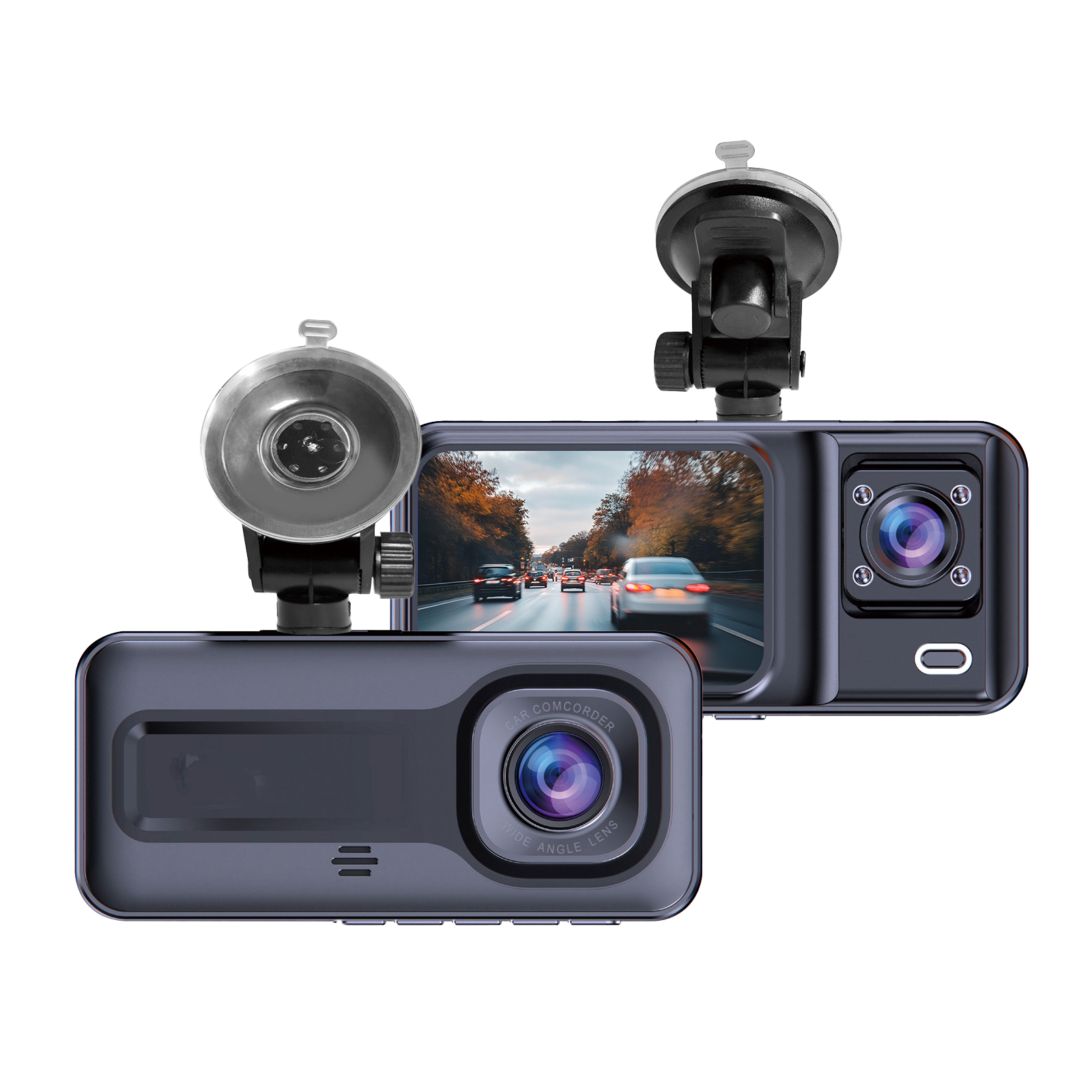 Denver CCT-2500 Dashcam&ndash; Dual-Kamera, Full HD, 90&deg; Sichtfeld, schwarz - Bild 1