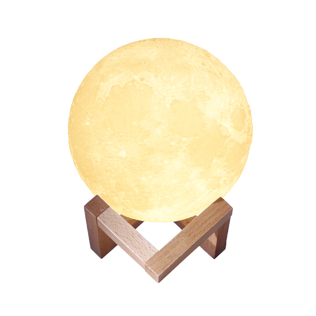 Denver LBS-150 Bluetooth Lautsprecher mit 3D Mond-Design, LED Lichteffekt, Akku, wei&szlig; - Bild 1