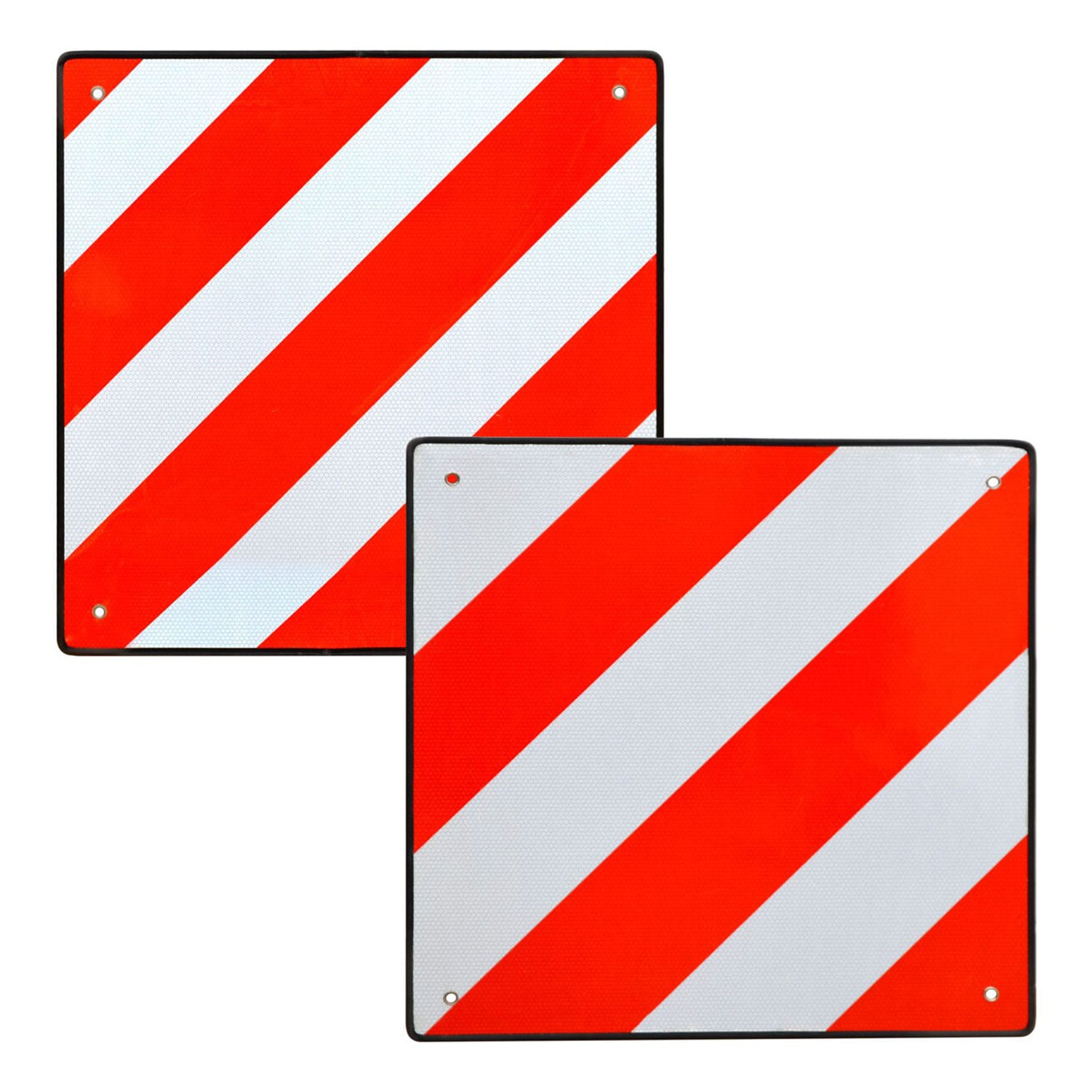 REFURBISHED &ndash; Warntafel Italien Spanien B-Ware 50x50cm Aluminium Reflektor Warnschild Rot Wei&szlig; - Bild 1